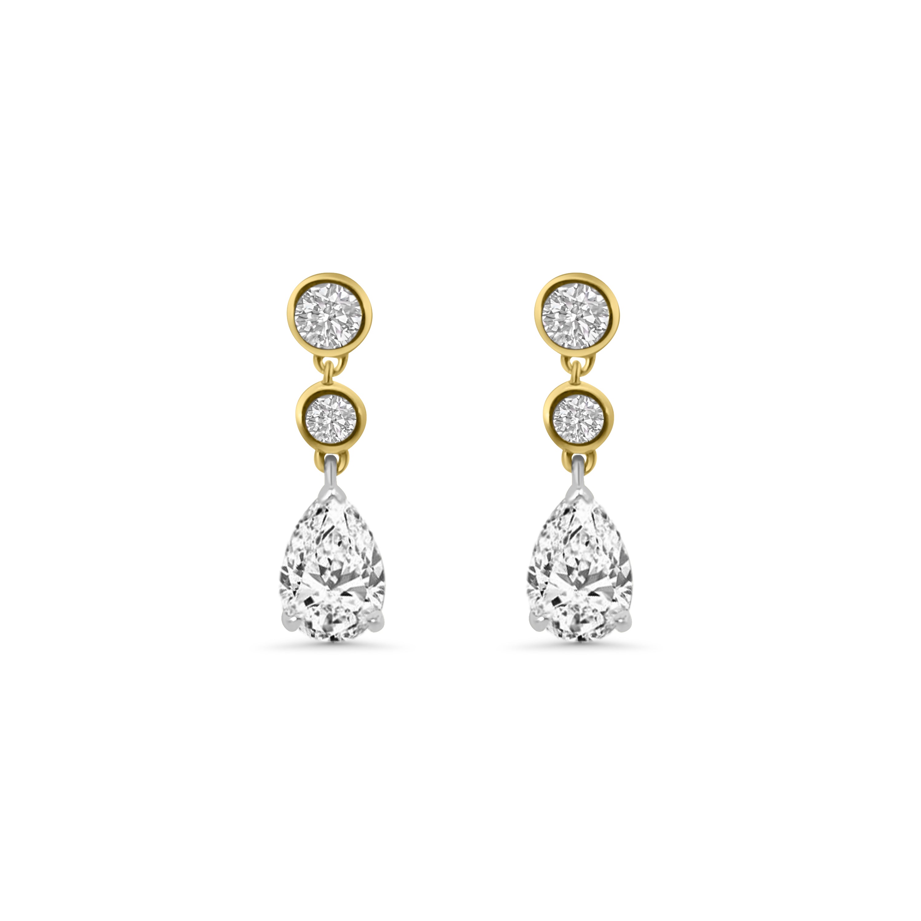 9kt Pear Drop Lab Grown Earrings