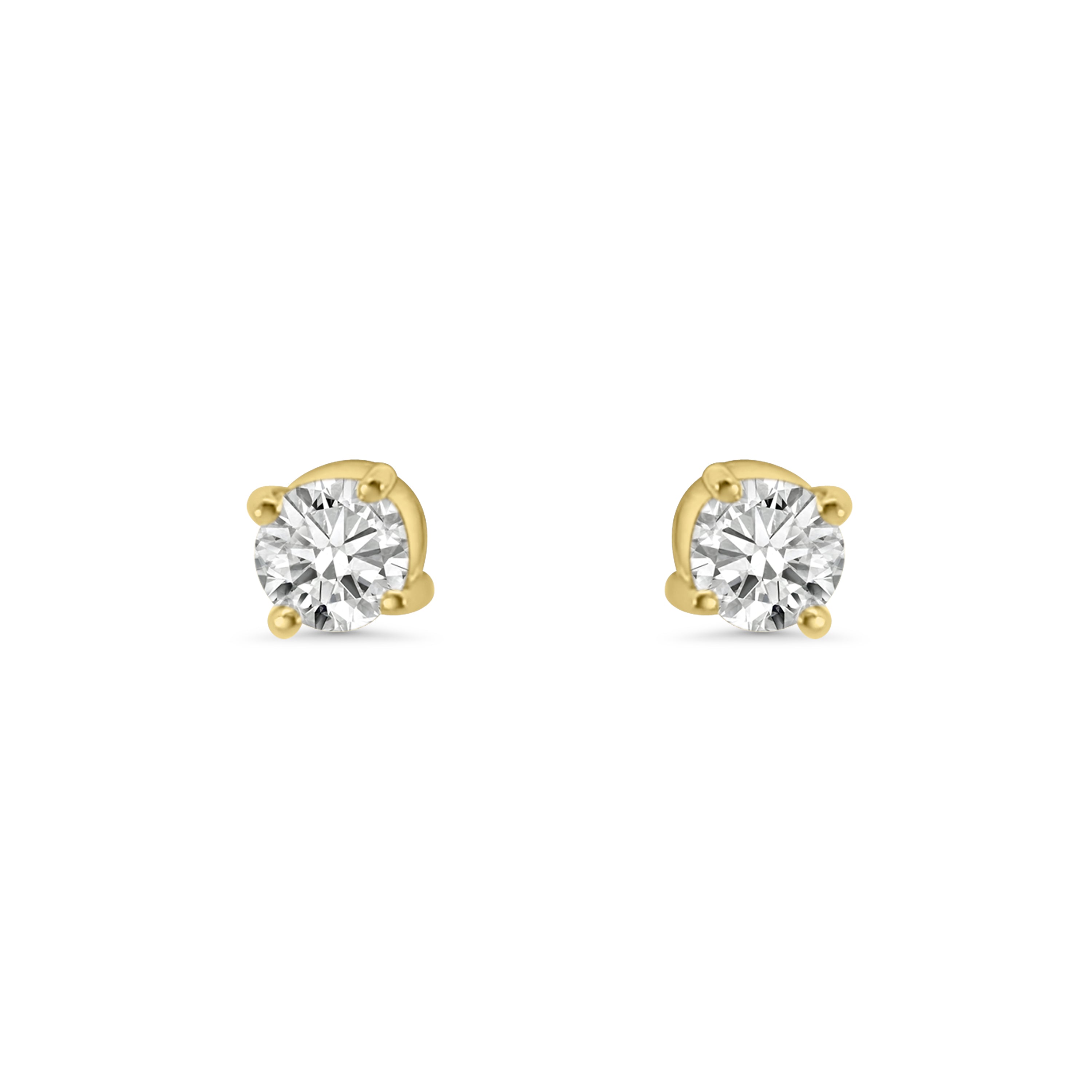 9kt Round Lab Grown Earrings
