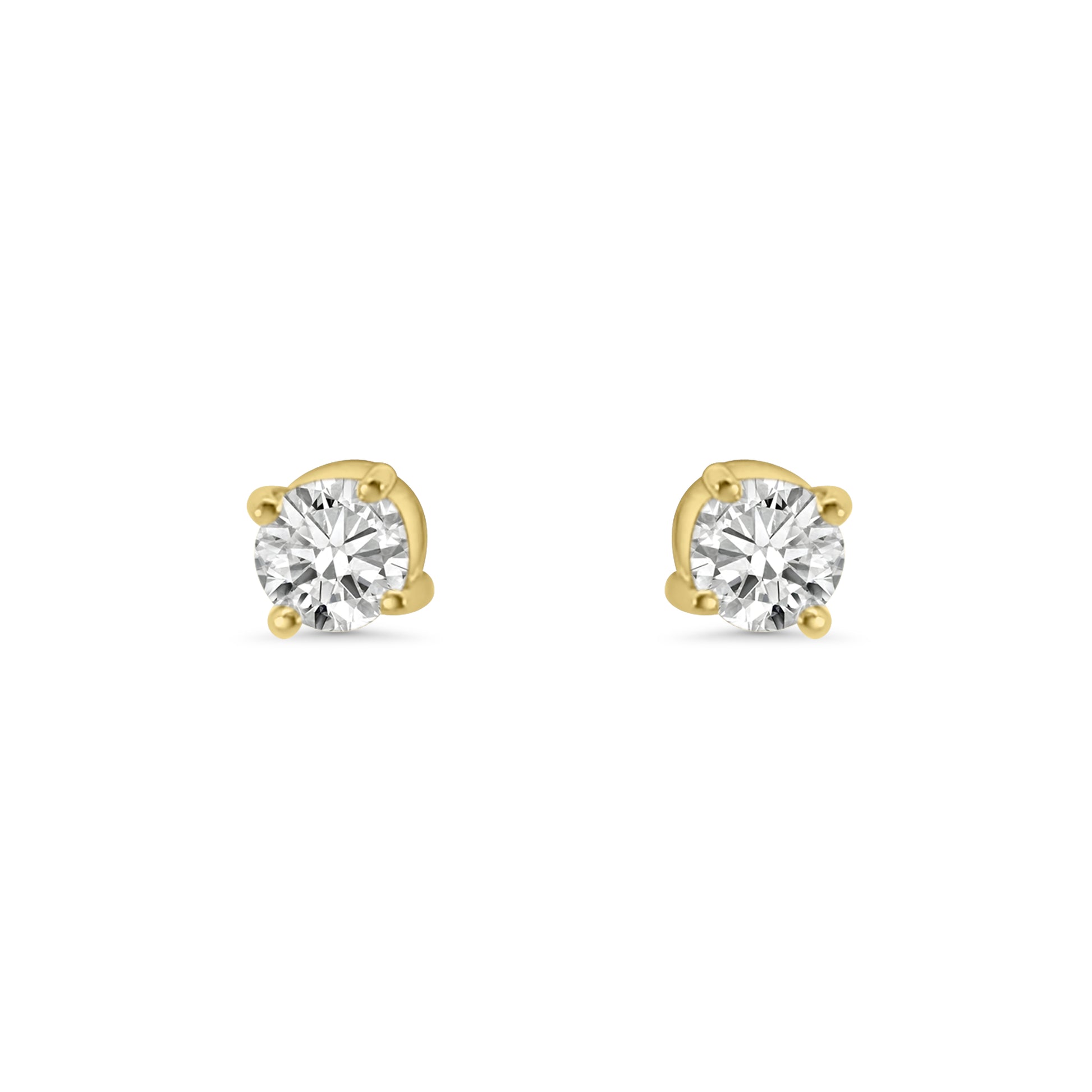 9kt Round Lab Grown Earrings