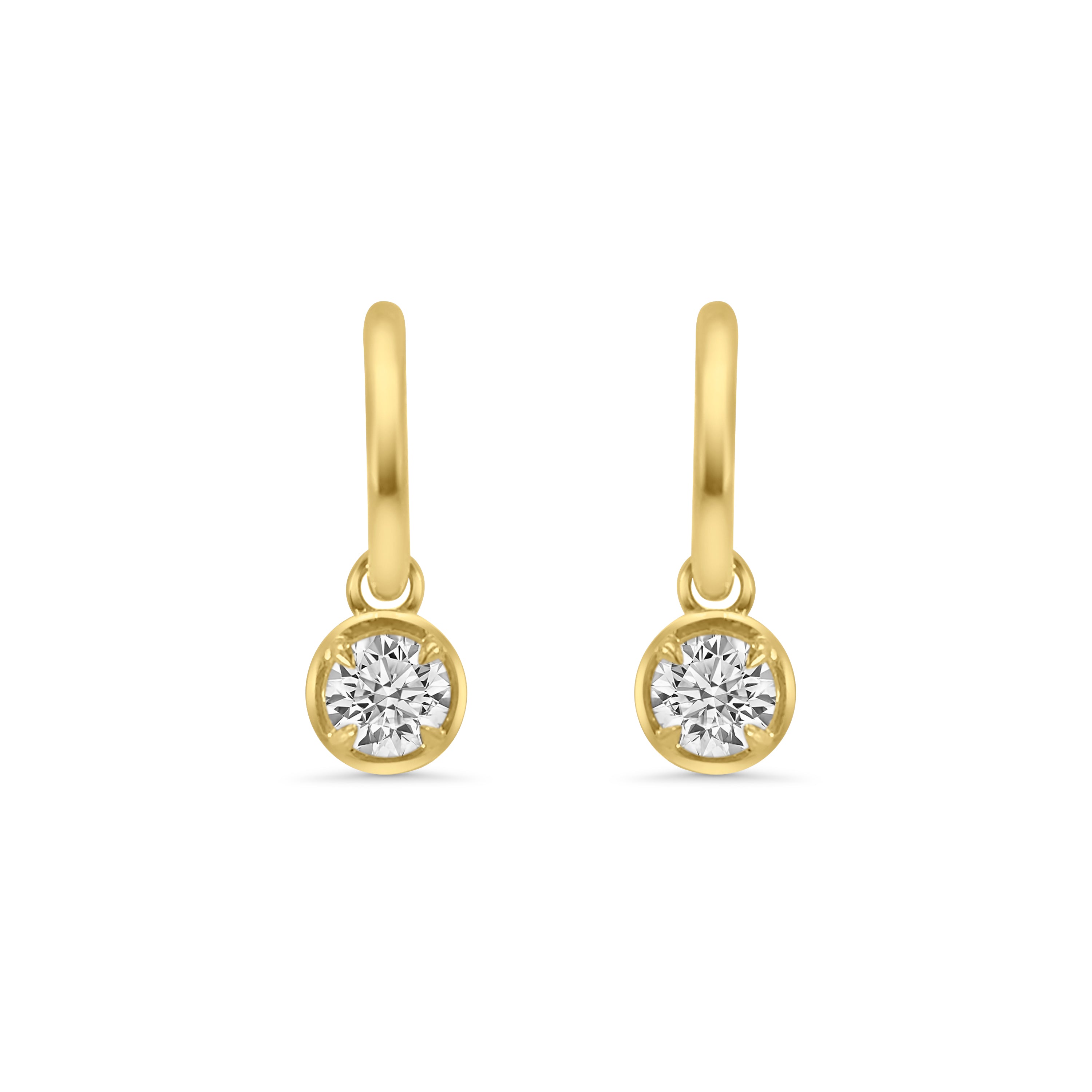 9kt Lab Grown Diamond Hoop Earrings