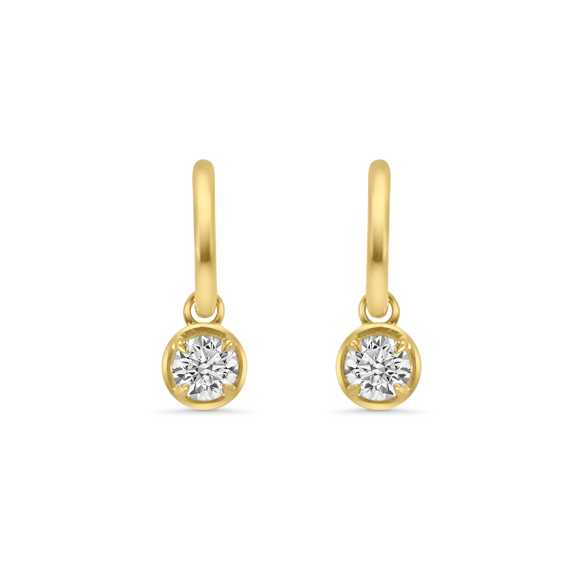 9kt Lab Grown Diamond Hoop Earrings