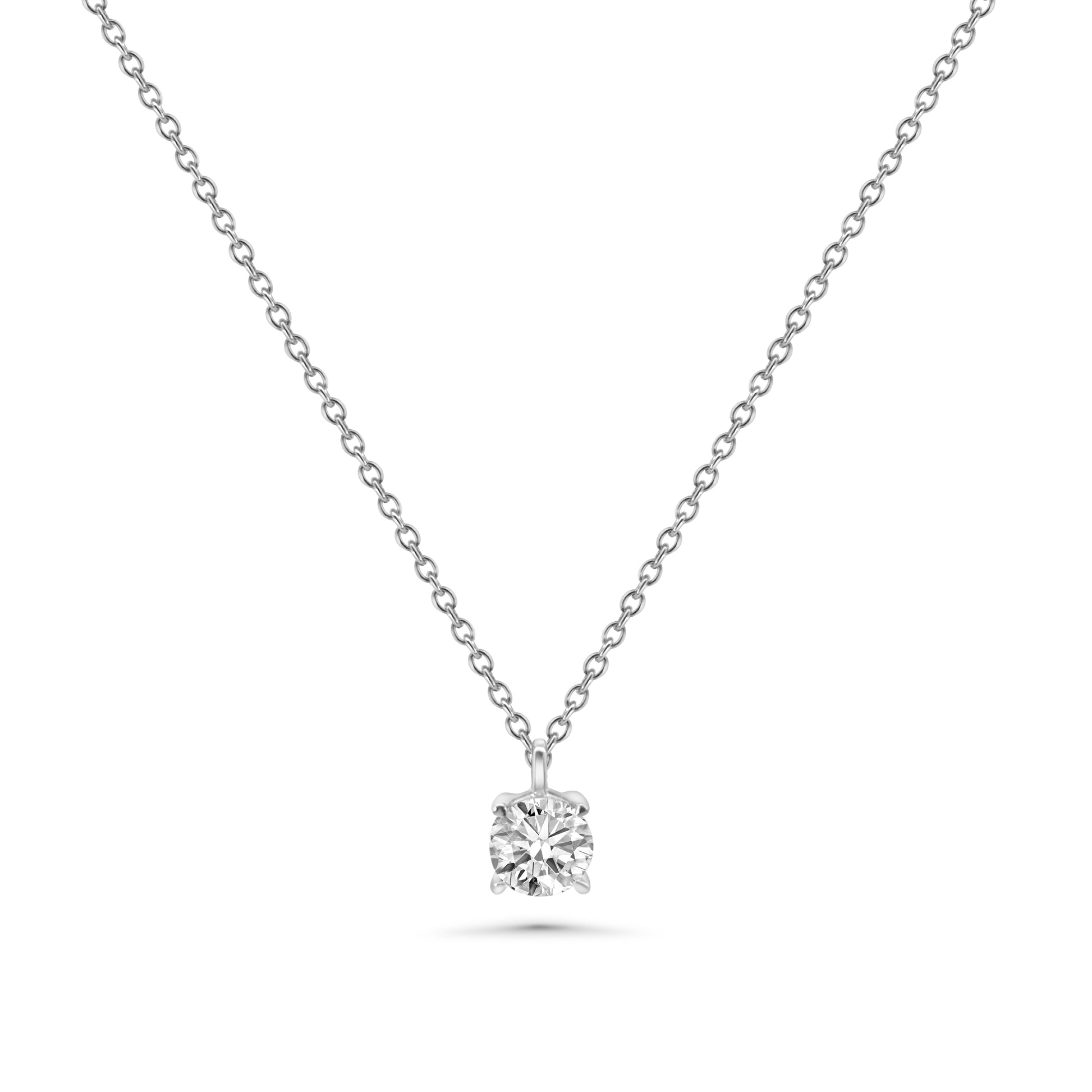 18kt Claw Set Solitaire Lab Grown Diamond Pendant