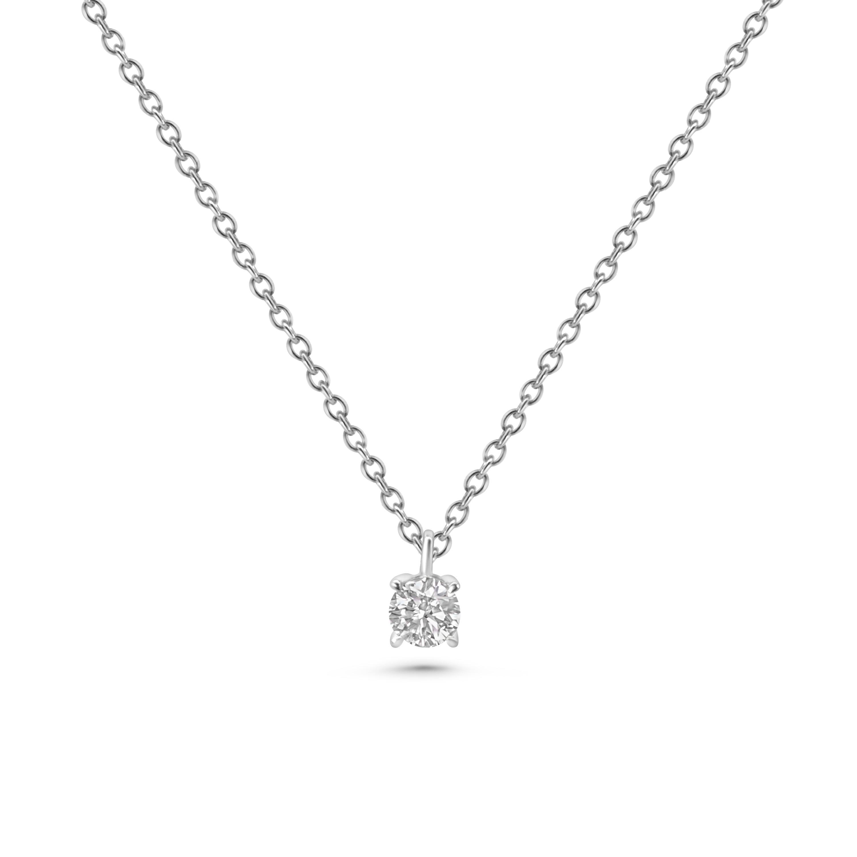 18kt Claw Set Solitaire Lab Grown Diamond Pendant