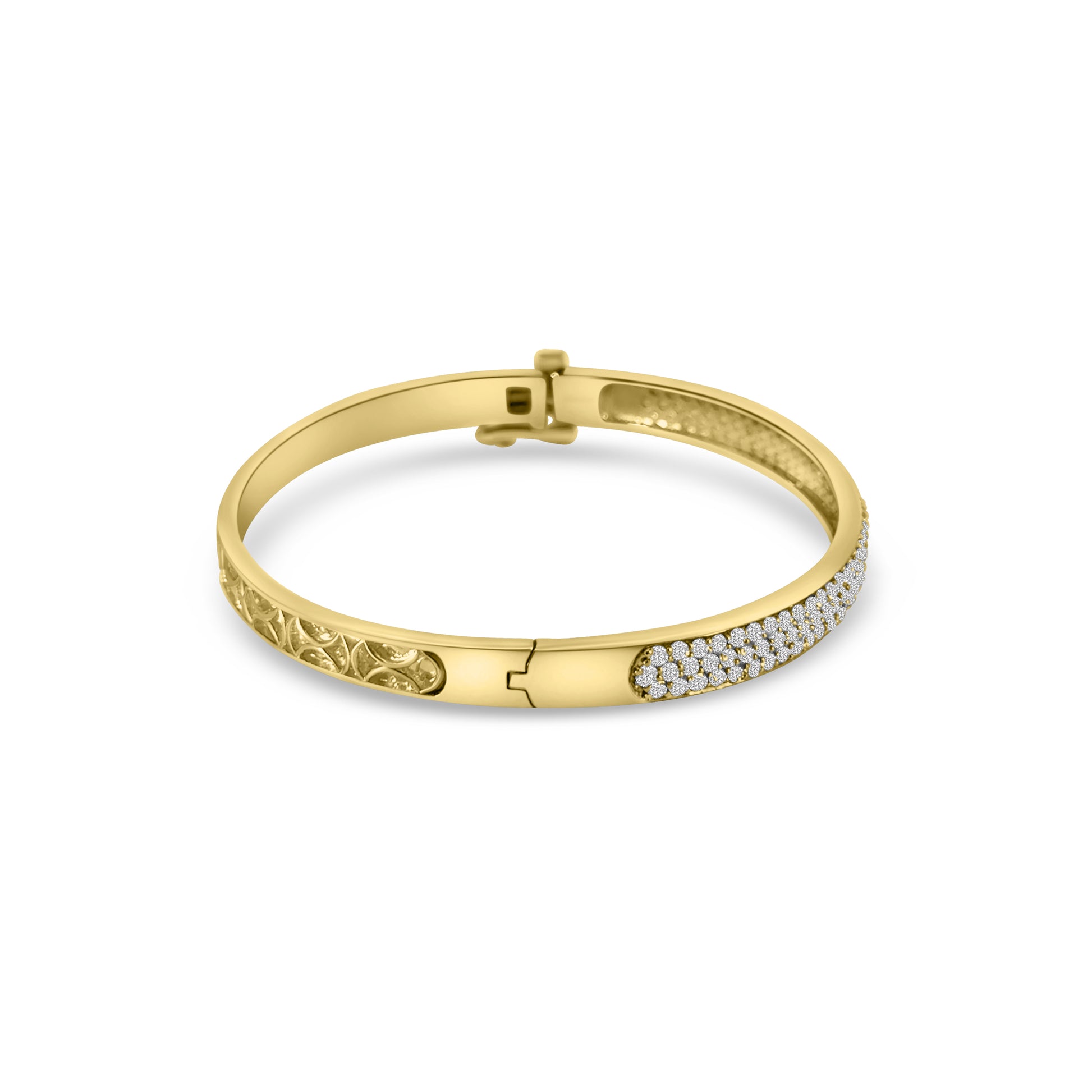9kt Diamond Pave Set Bangle