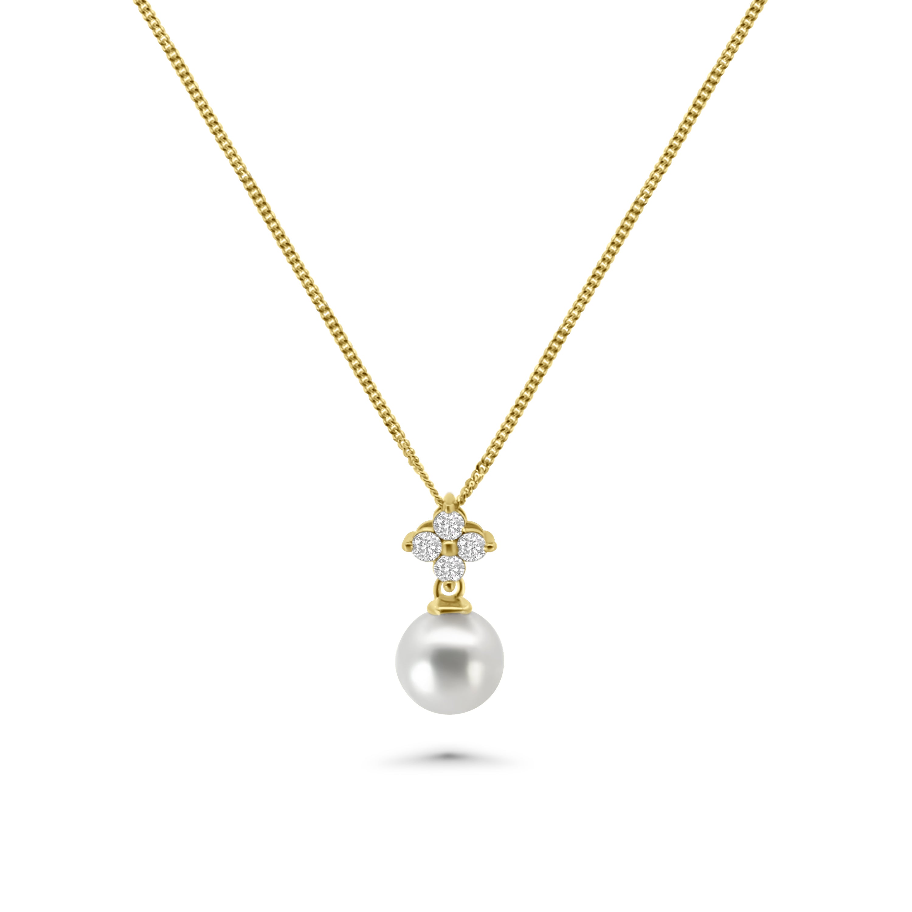 18kt Akoya Pearl and Diamond Pendant