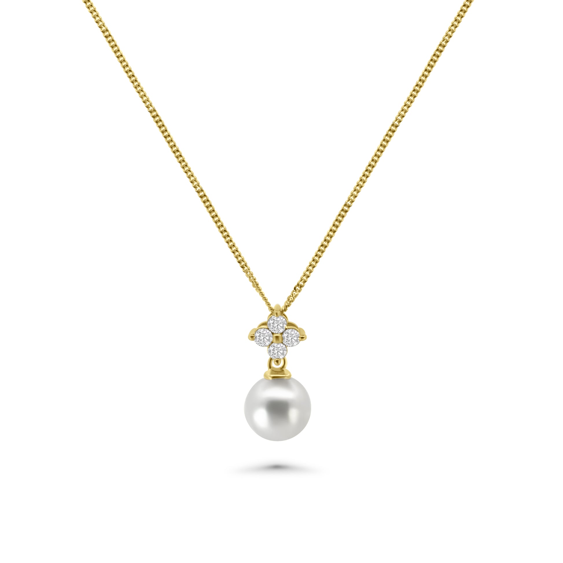 18kt Akoya Pearl and Diamond Pendant