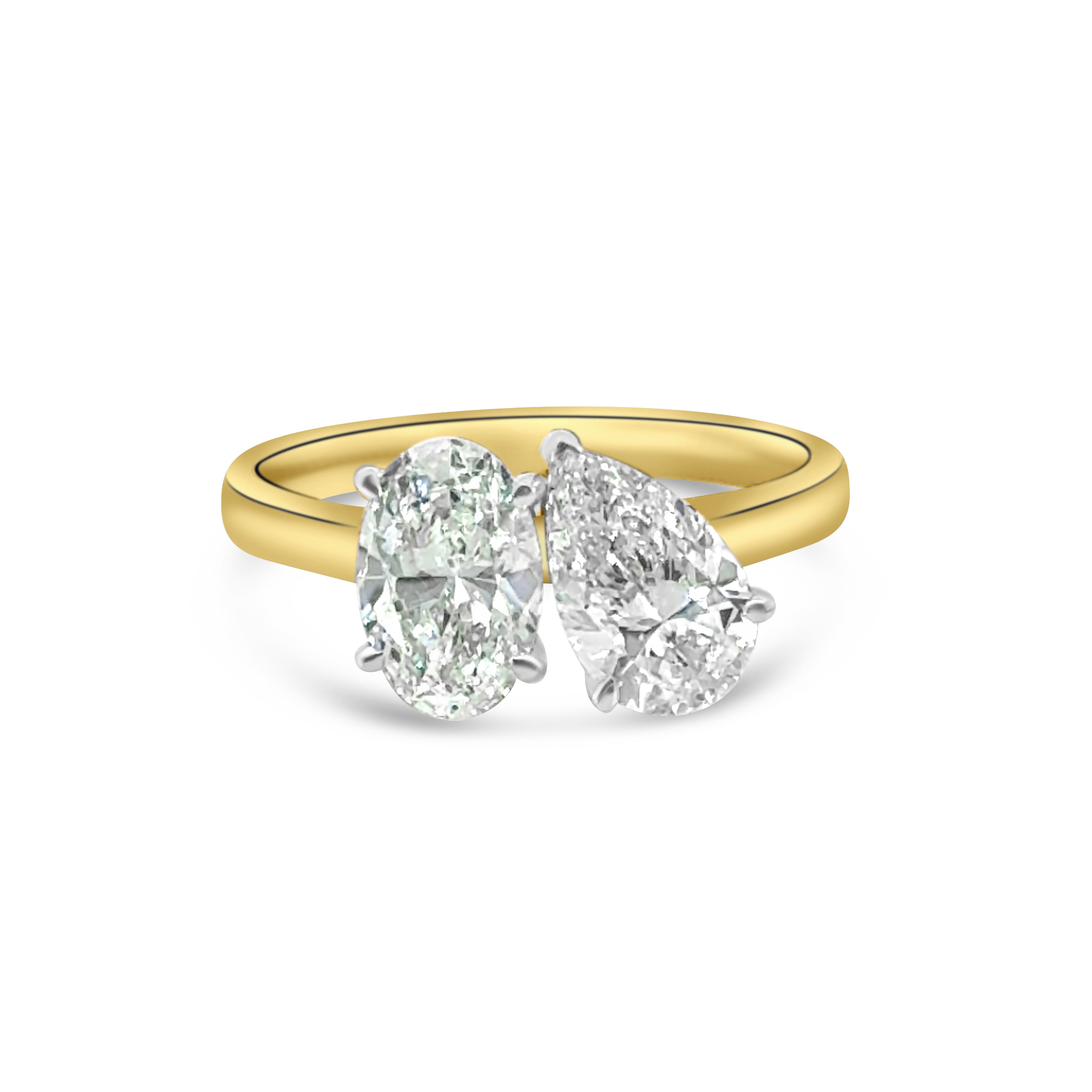 Lab Diamond 18kt Toi et Moi Engagement Ring