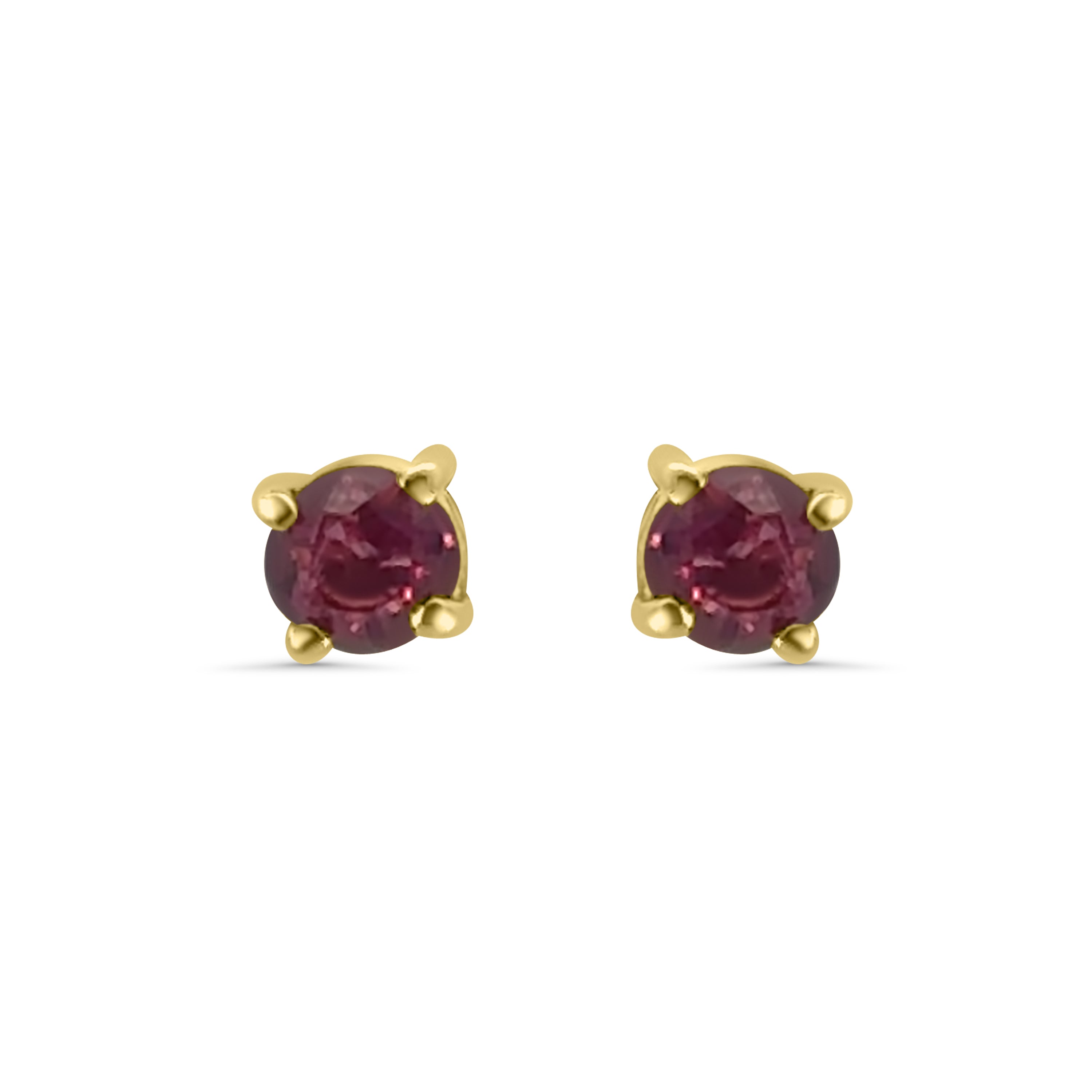 9kt Ruby and Diamond Claw Stud Earrings