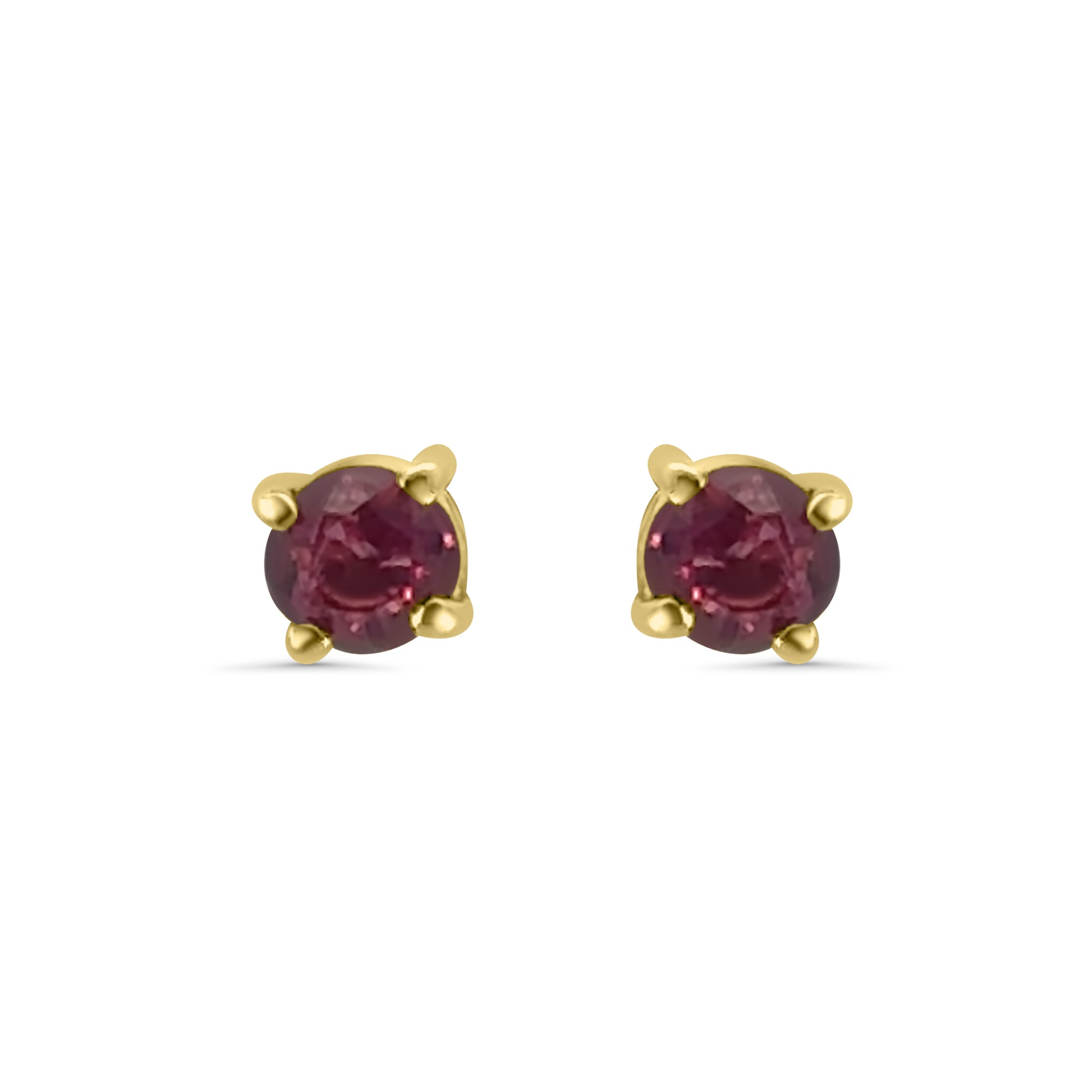 9kt Ruby and Diamond Claw Stud Earrings