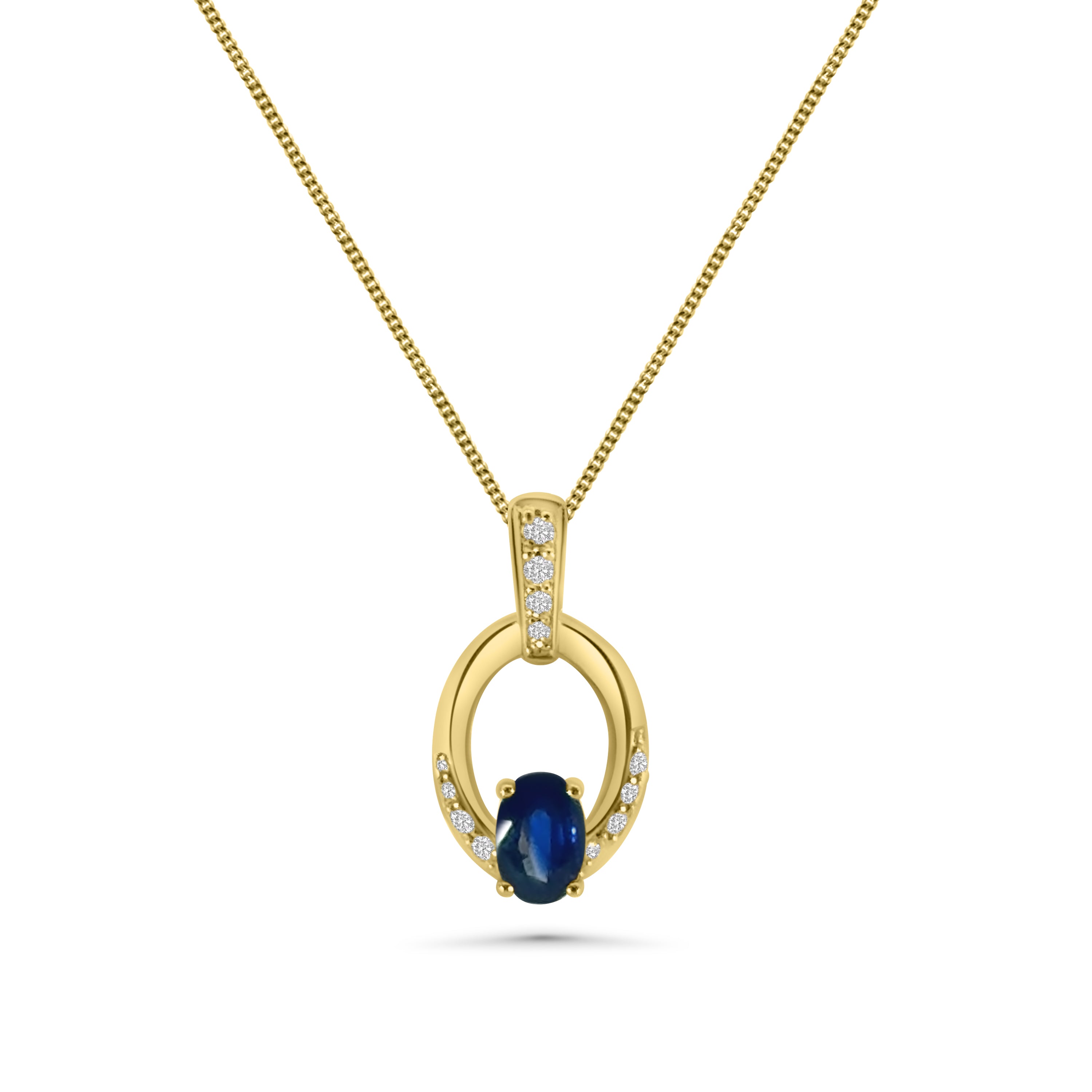 9kt Sapphire and Diamond Pendant
