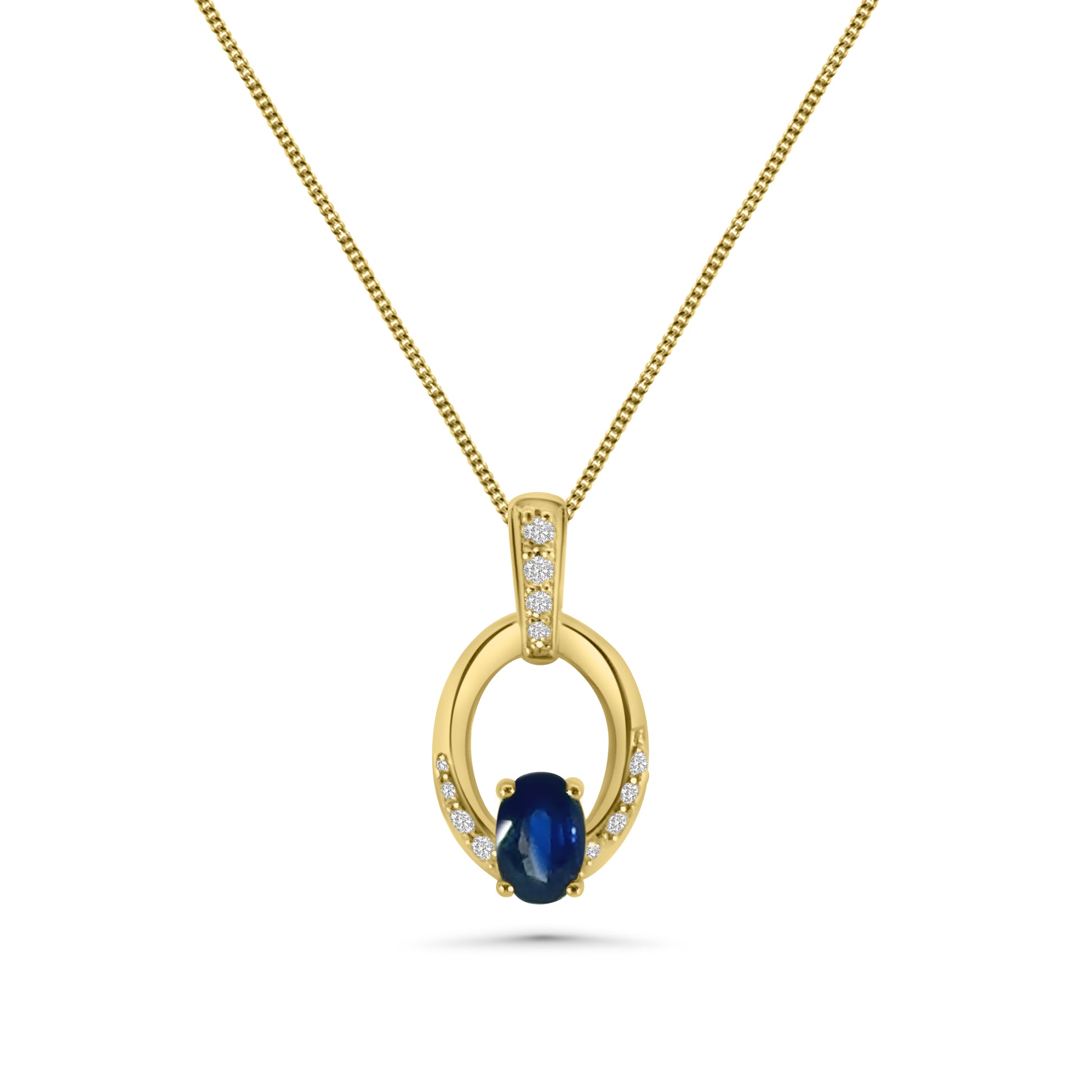 9kt Sapphire and Diamond Pendant