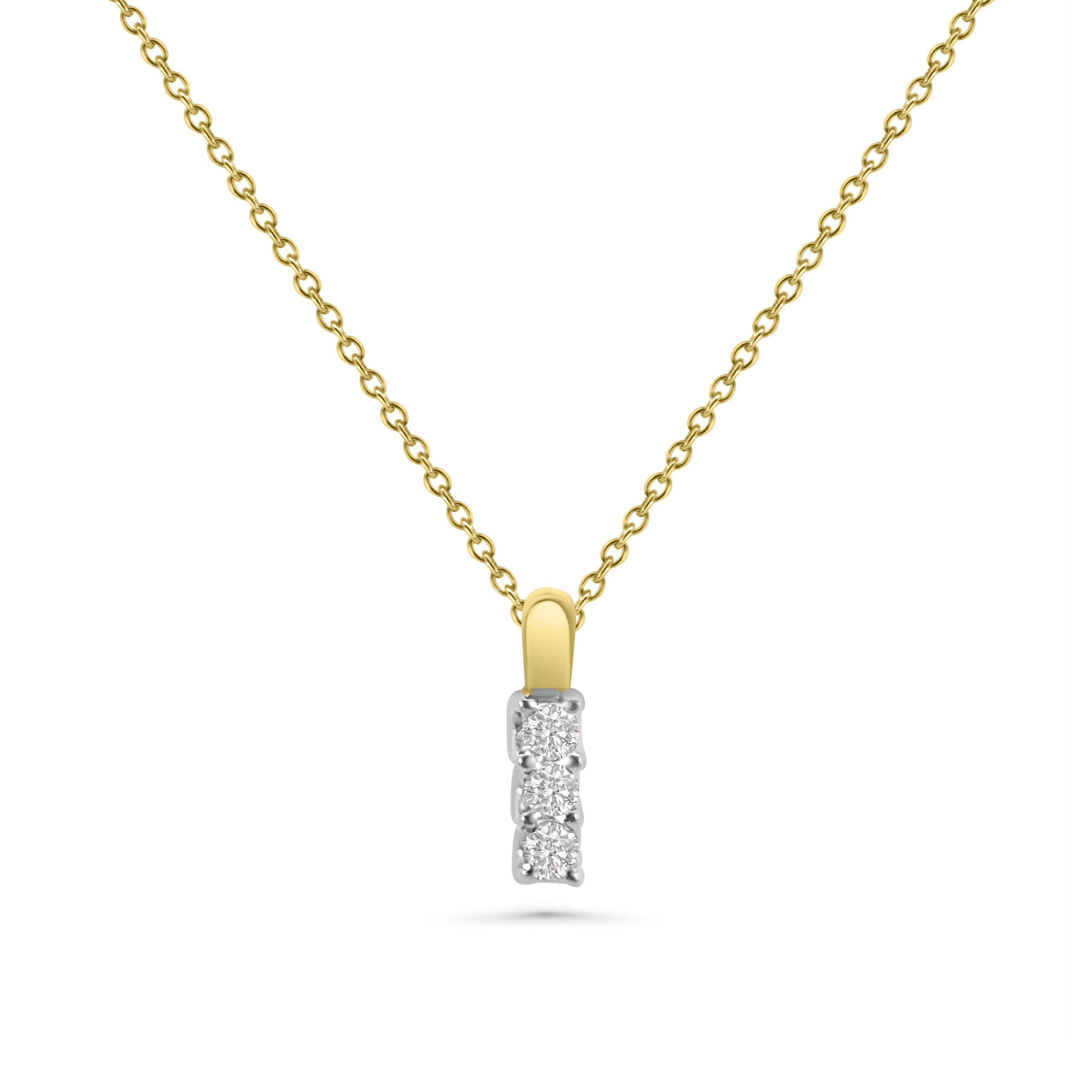 18kt Diamond Bar Pendant