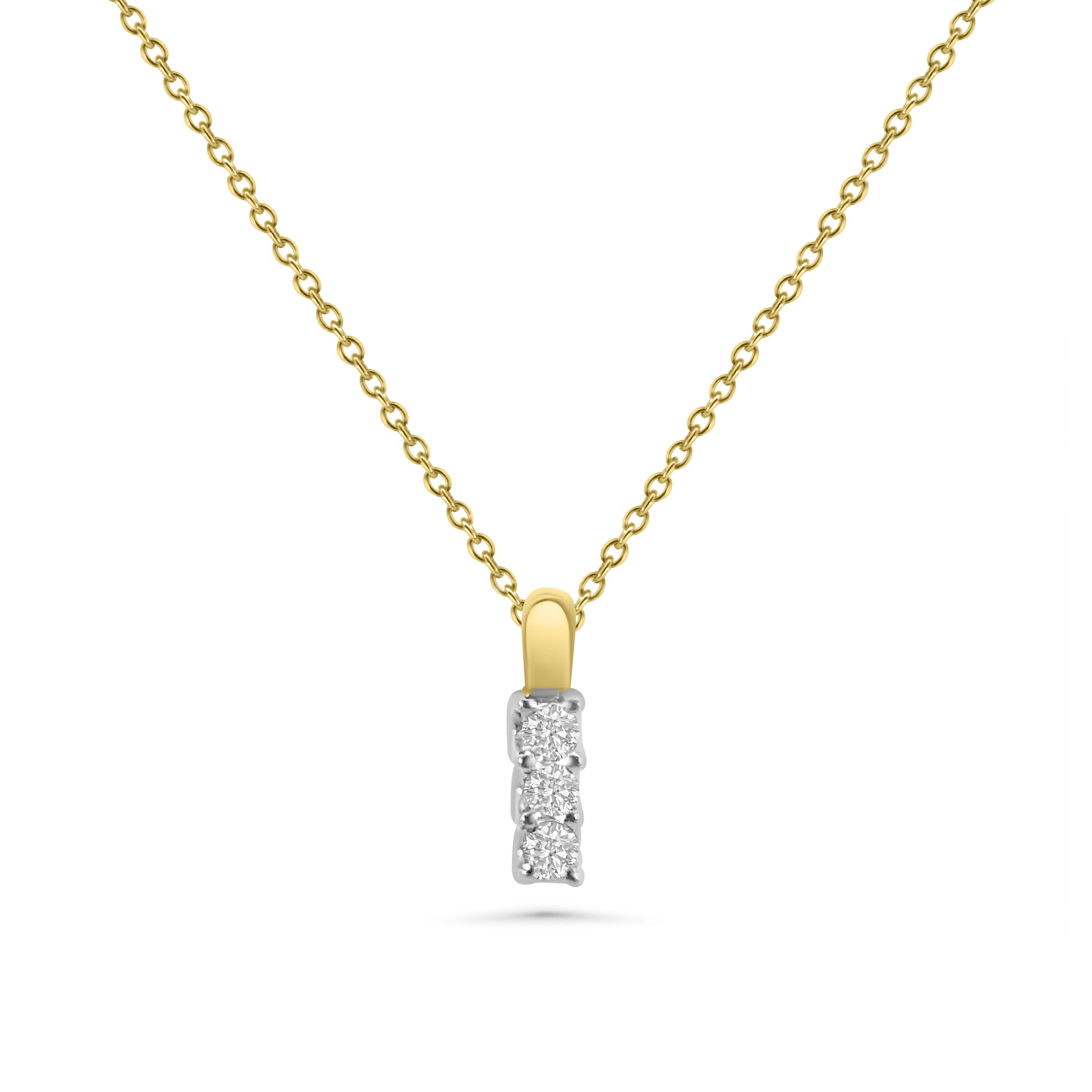 18kt Diamond Bar Pendant