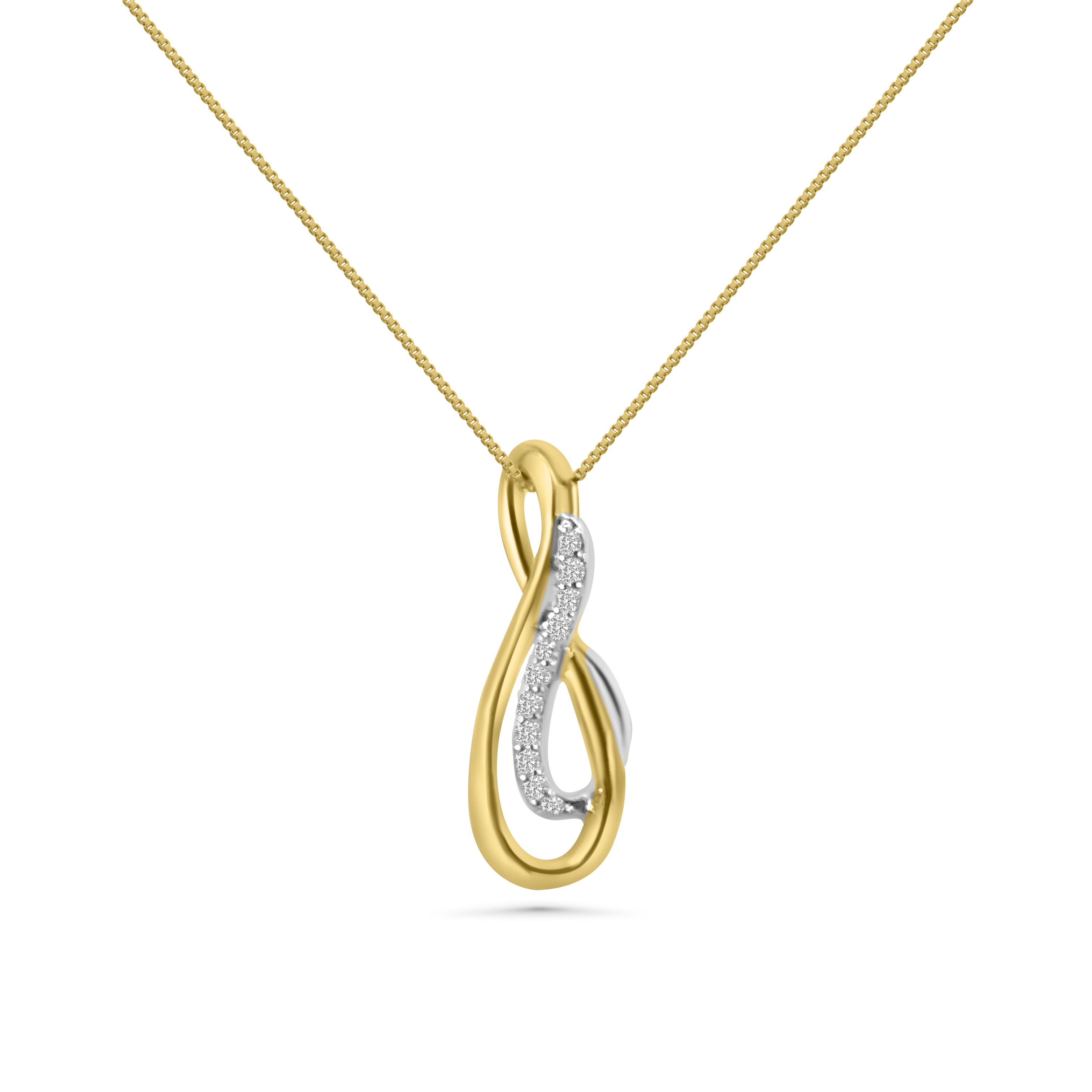 9kt Diamond Infinity Pendant