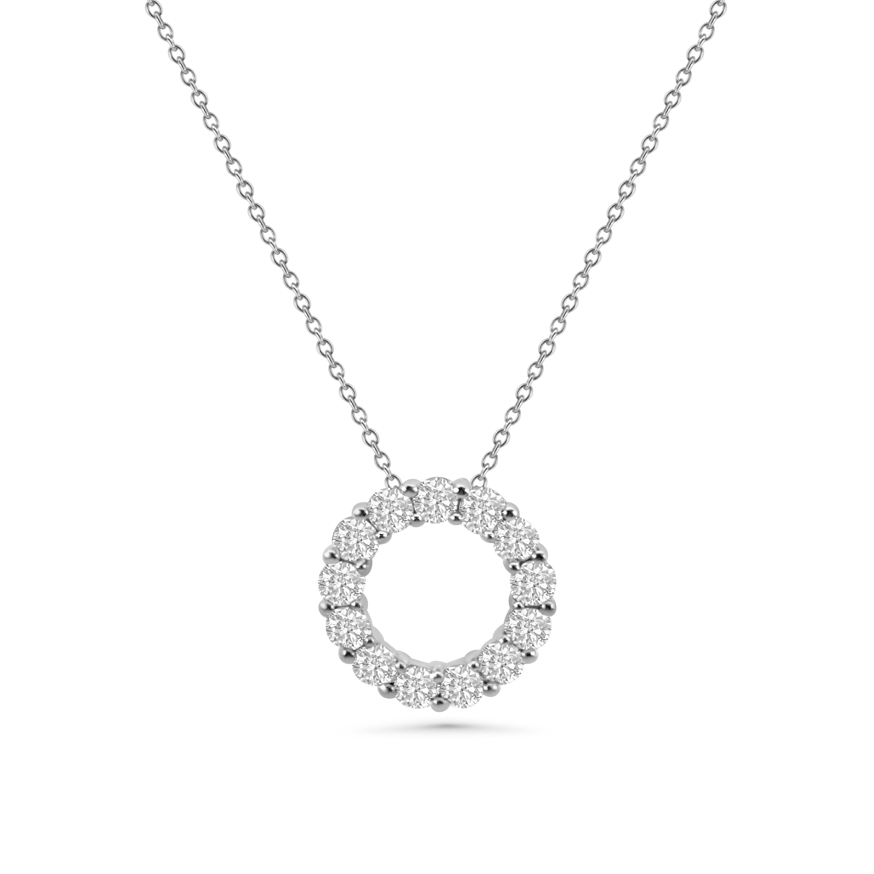 18kt Diamond Circle Pendant