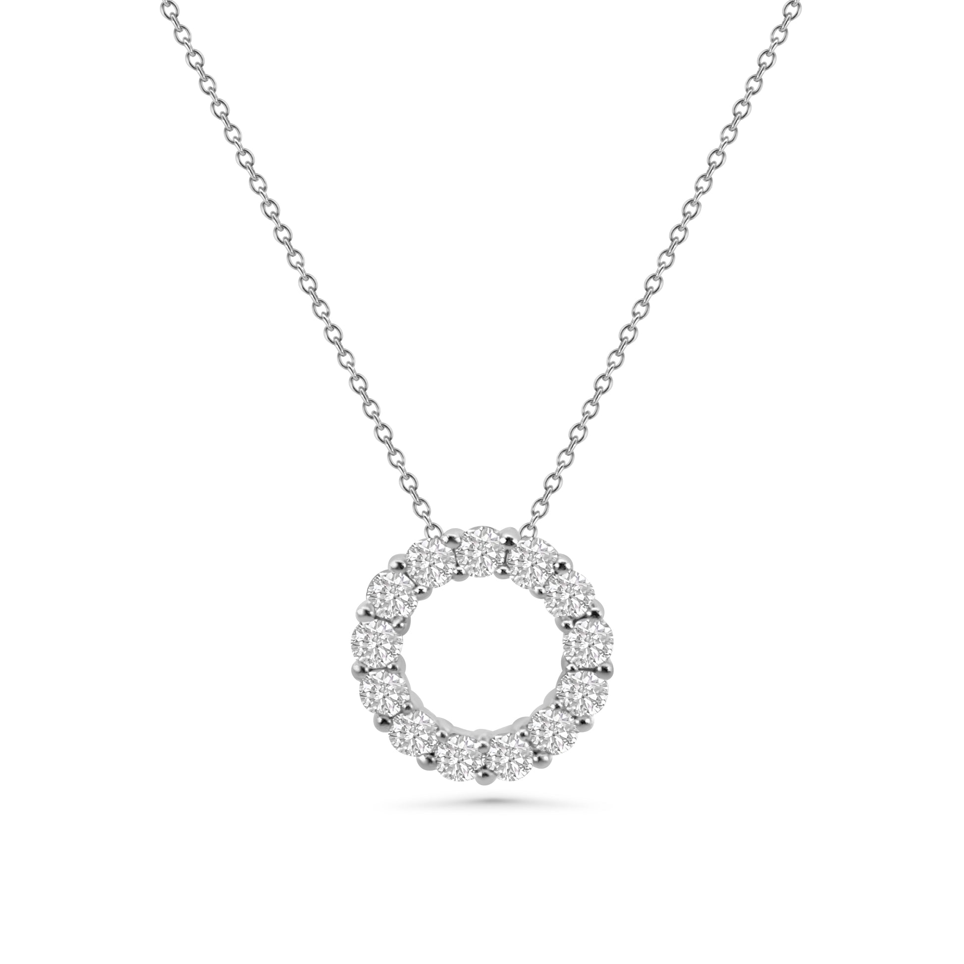18kt Diamond Circle Pendant