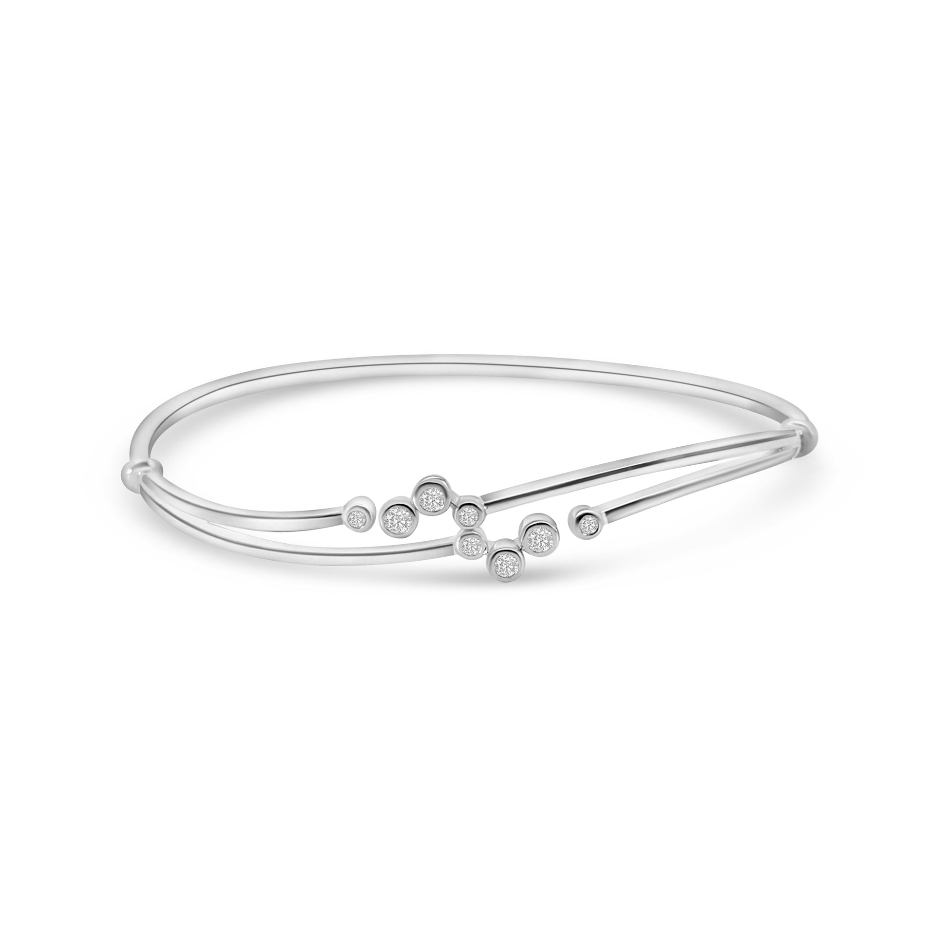 9kt Diamond Rubover Bangle