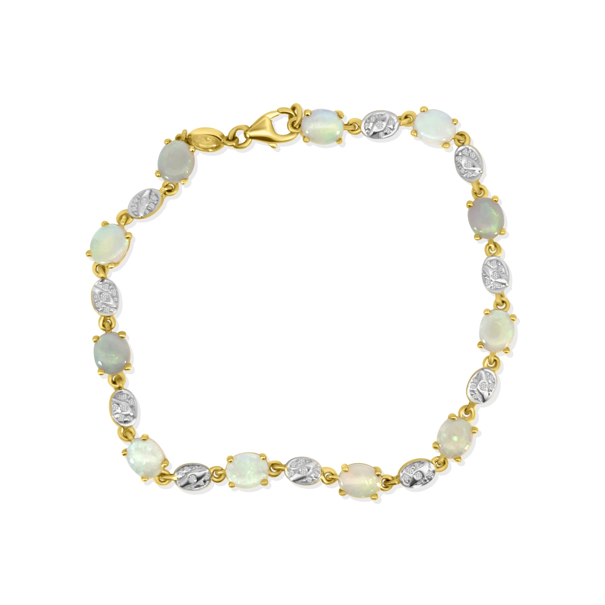 9kt Opal and Diamond Bracelet