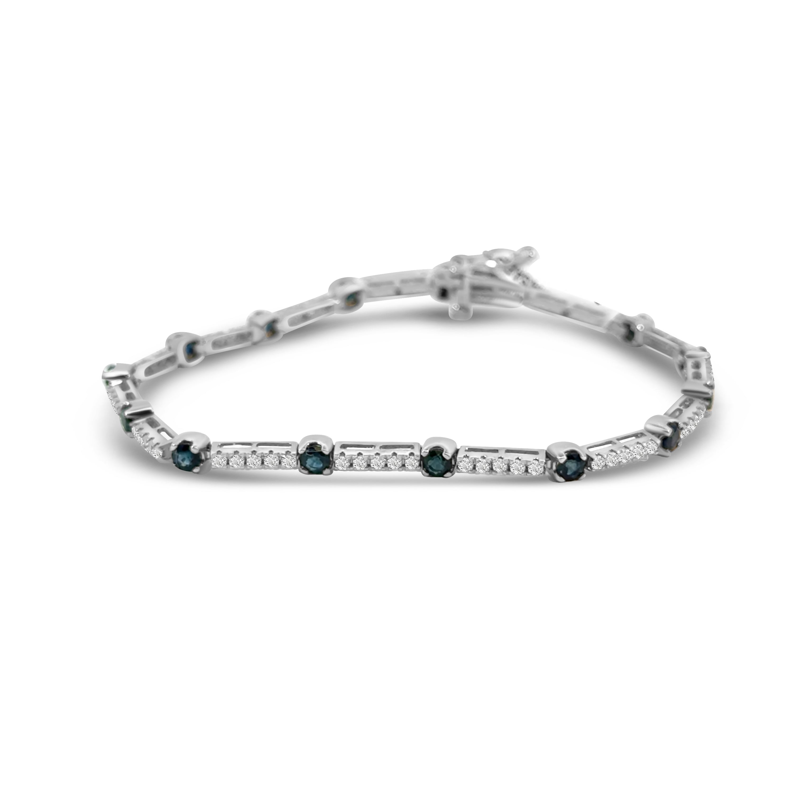 9kt Sapphire and Diamond Tennis Bracelet