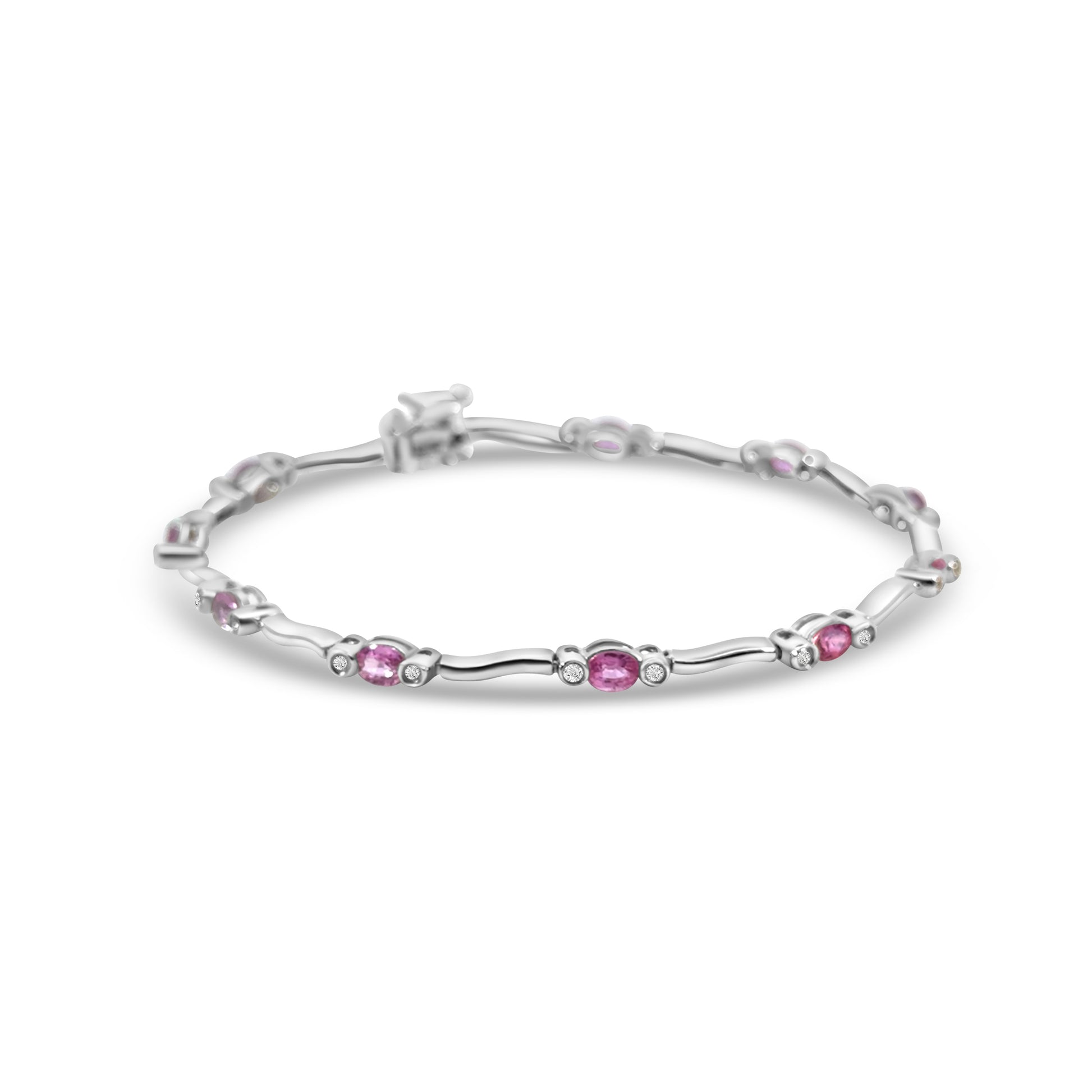 18kt Pink Sapphire and Diamond Bracelet