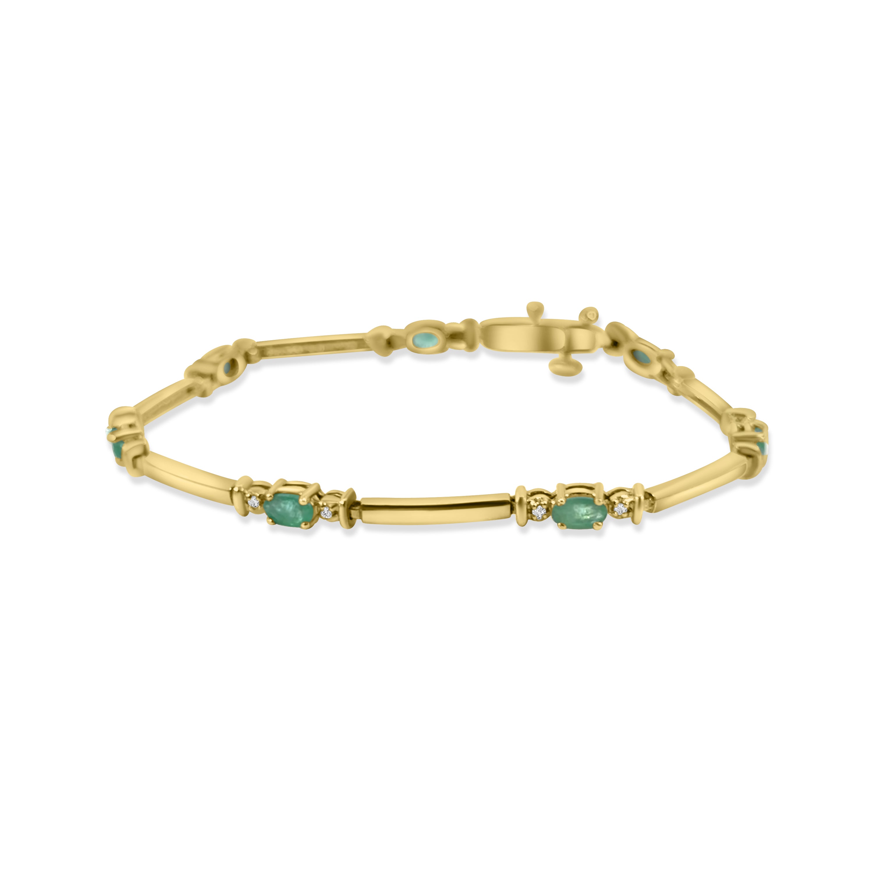 9kt Emerald and Diamond Bracelet