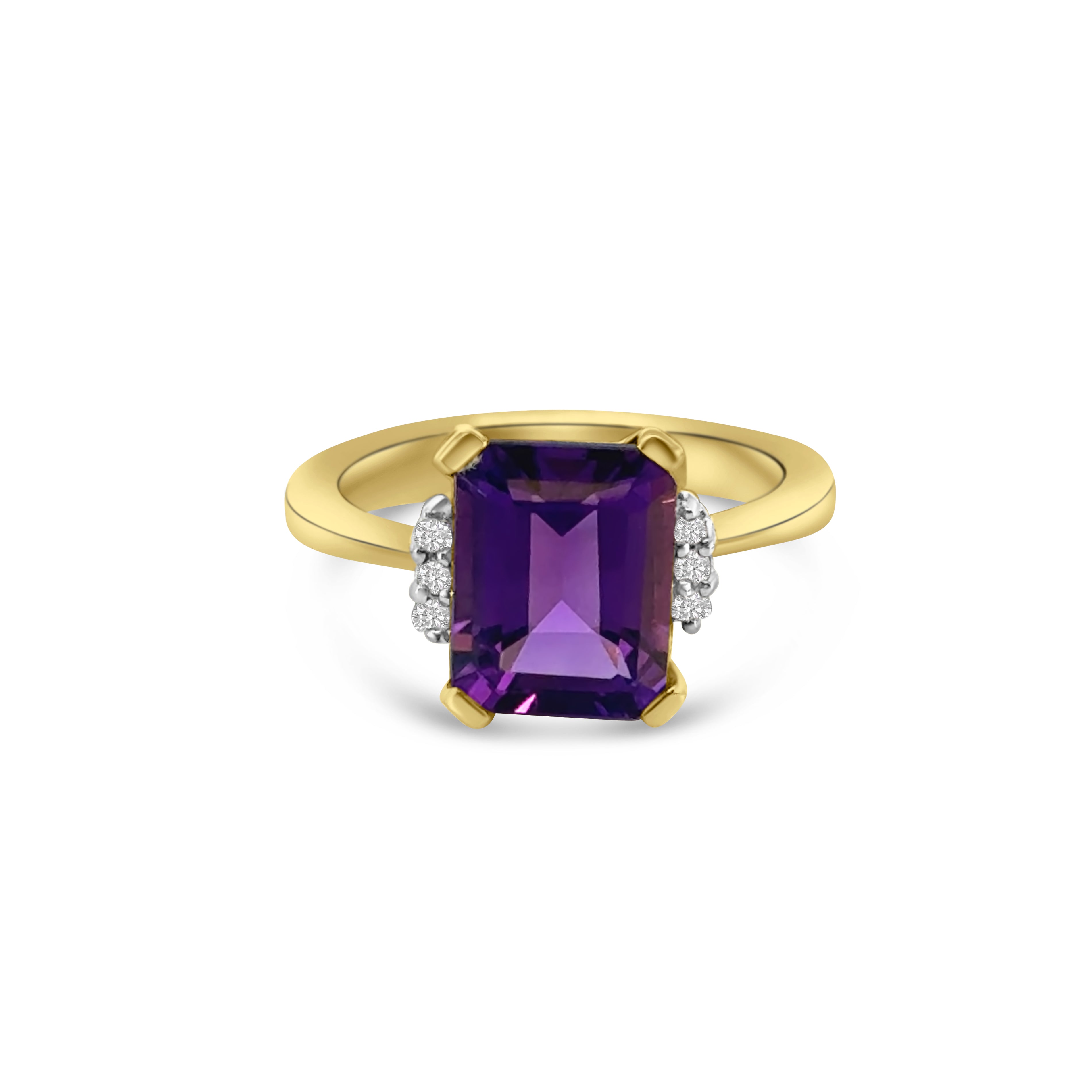 9kt Amethyst and Diamond Dress Ring