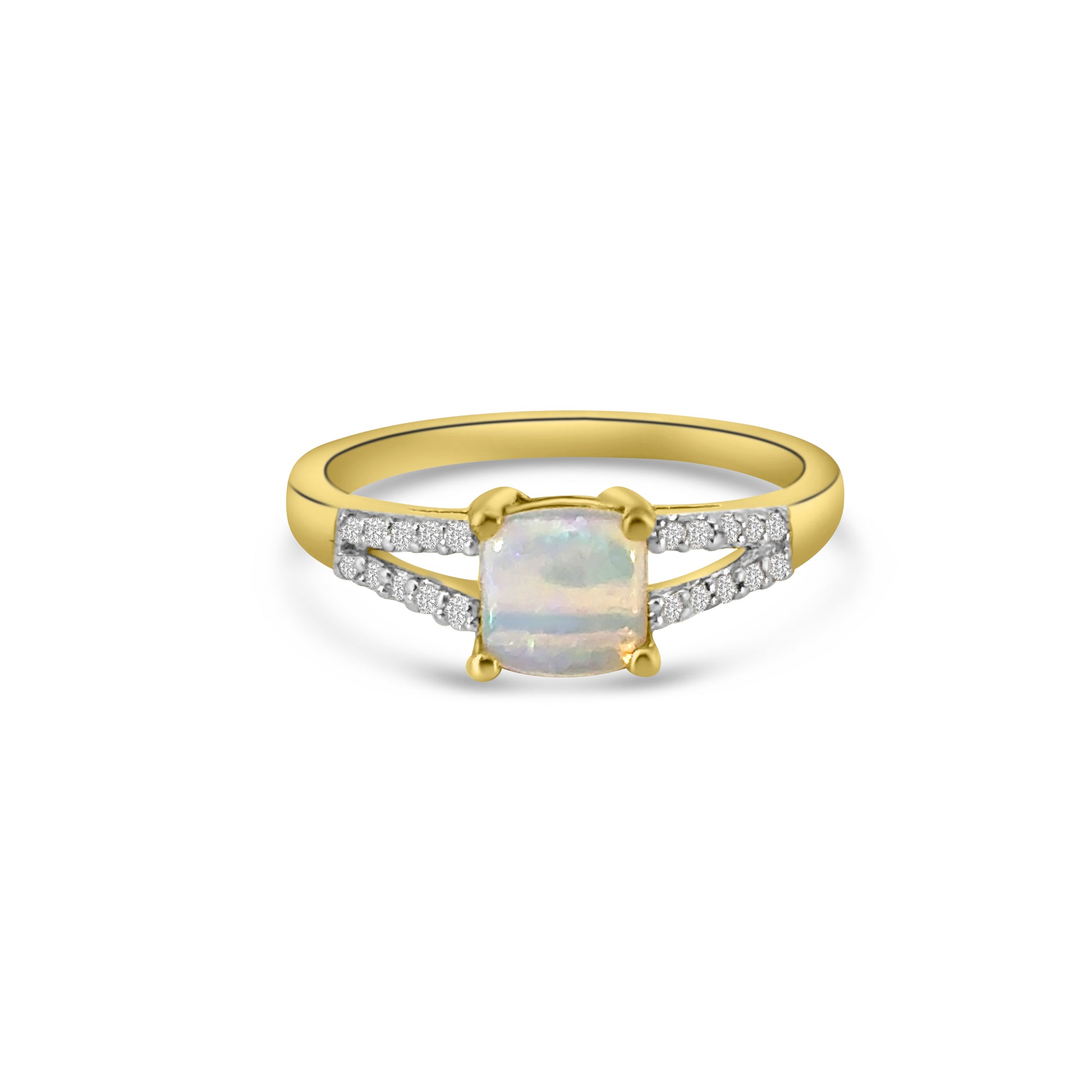 9kt Opal and Diamond Dress Ring