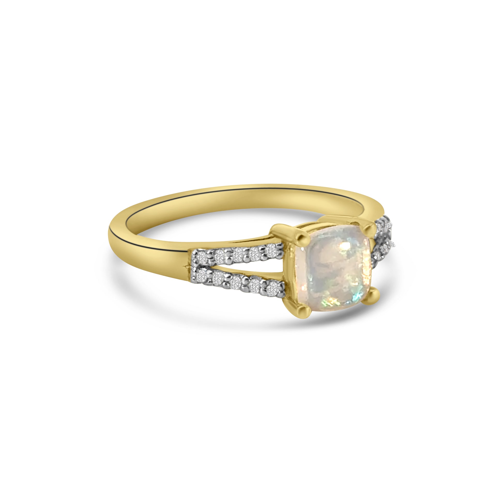 9kt Opal and Diamond Dress Ring
