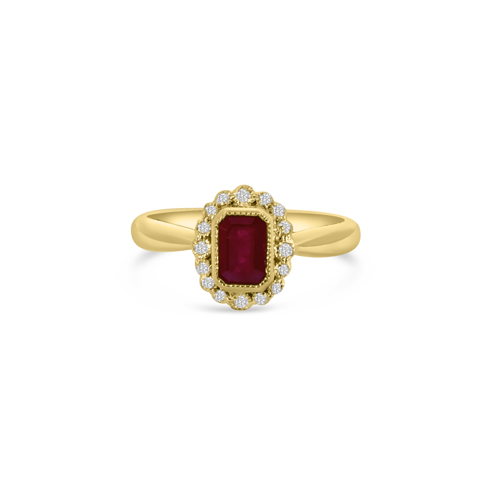 9kt Ruby and Diamond Dress Ring