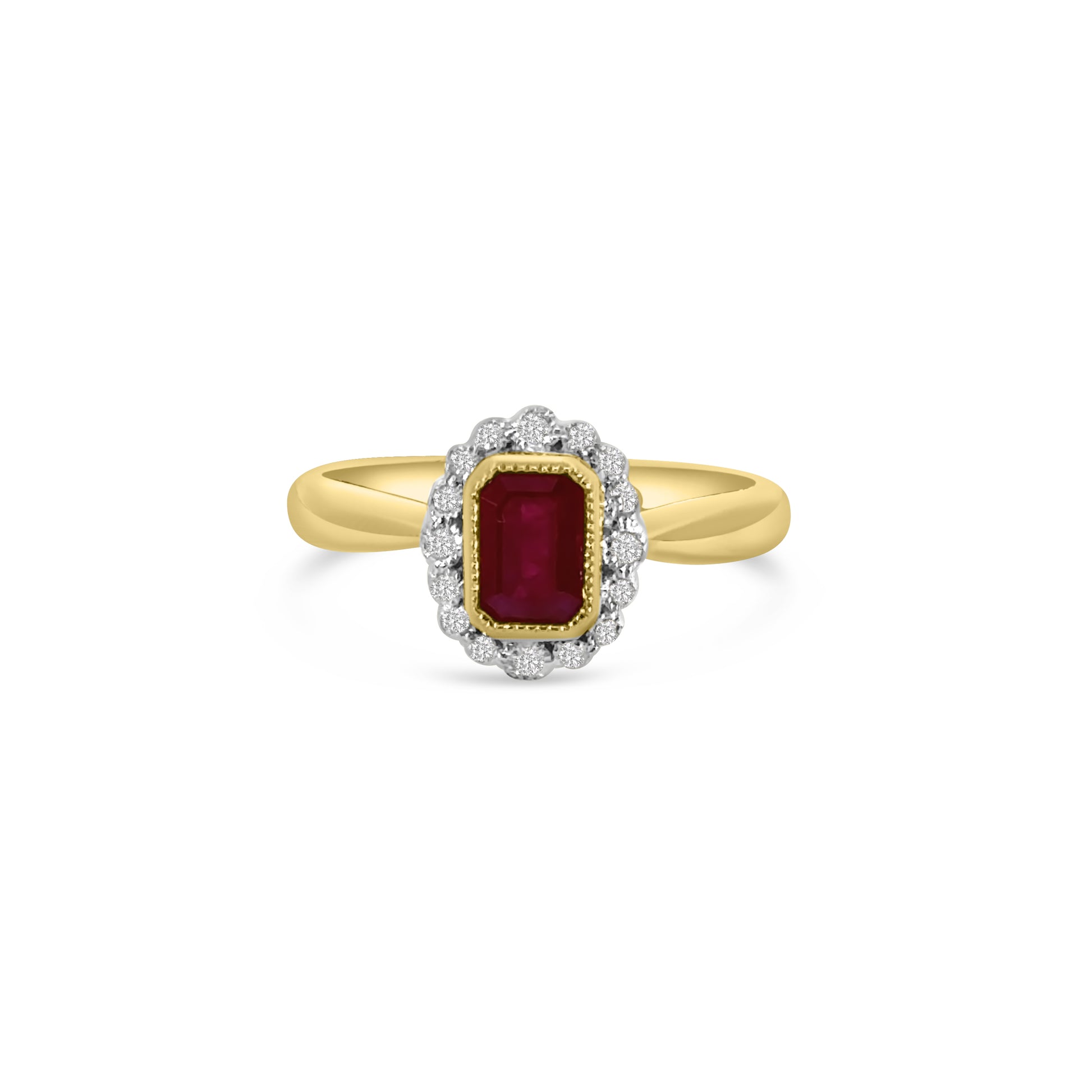 9kt Ruby and Diamond Dress Ring