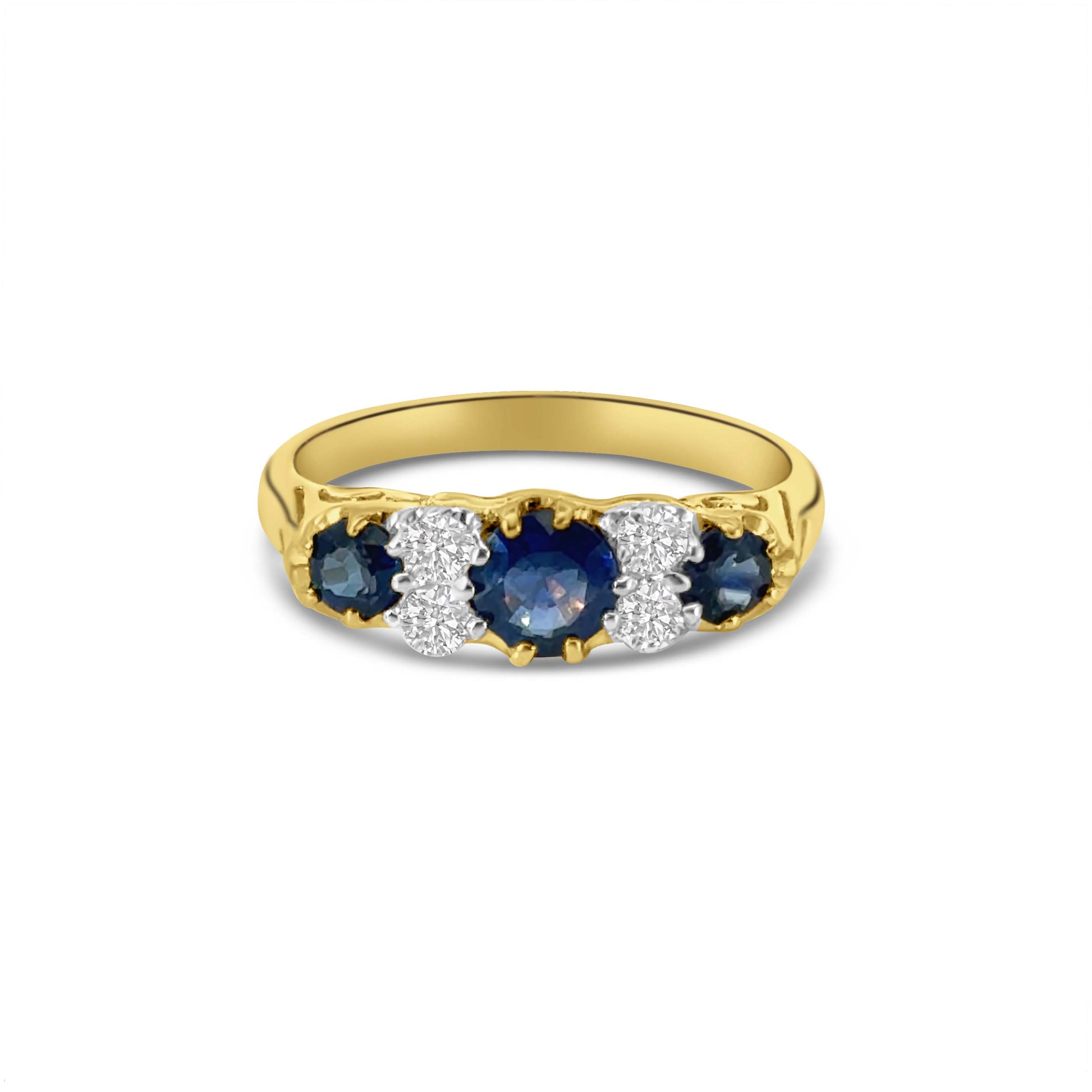 9kt Sapphire and Diamond Vintage Dress Ring