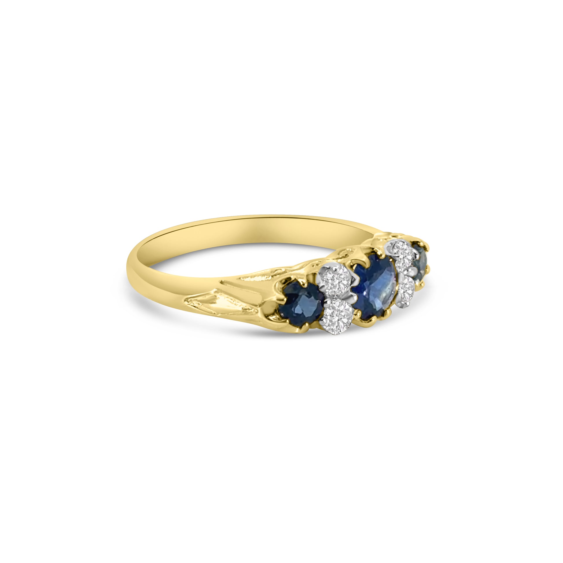 9kt Sapphire and Diamond Vintage Dress Ring