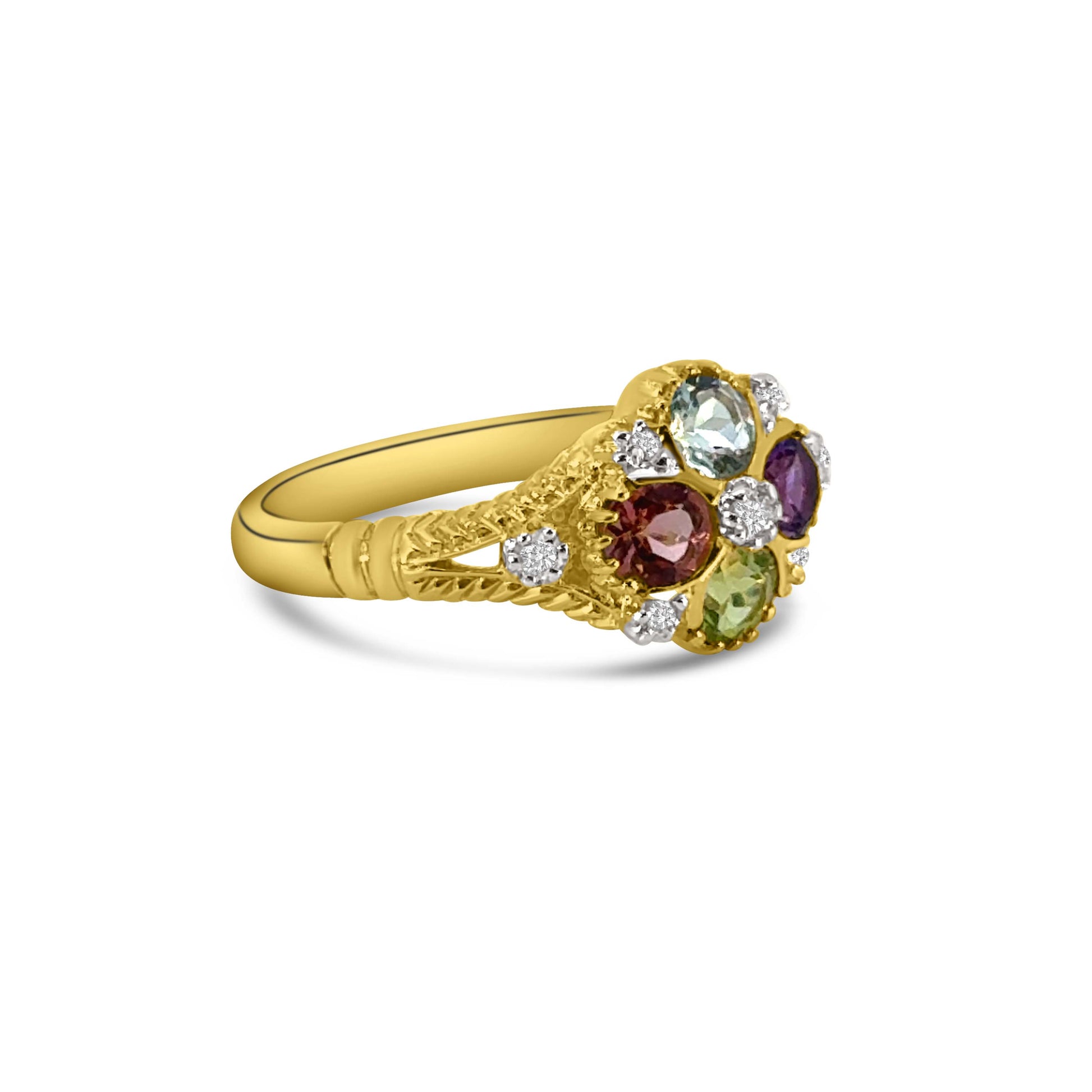 9kt Multi-Stone Dress Ring