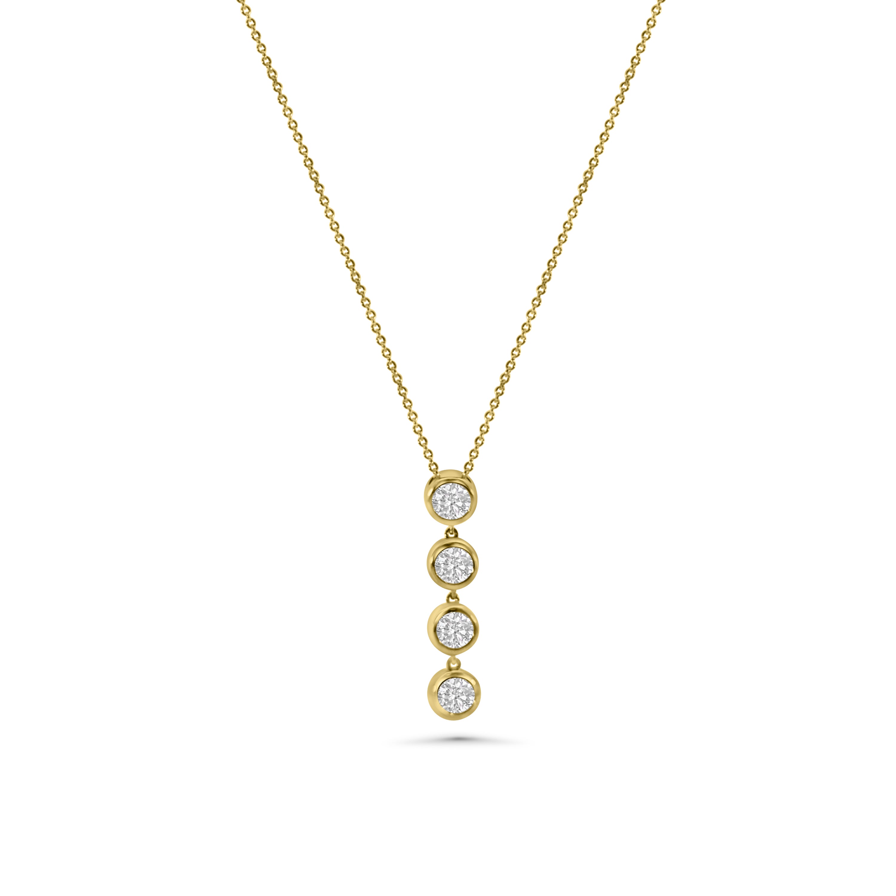 18kt Bezel Set Round Diamond Pendant