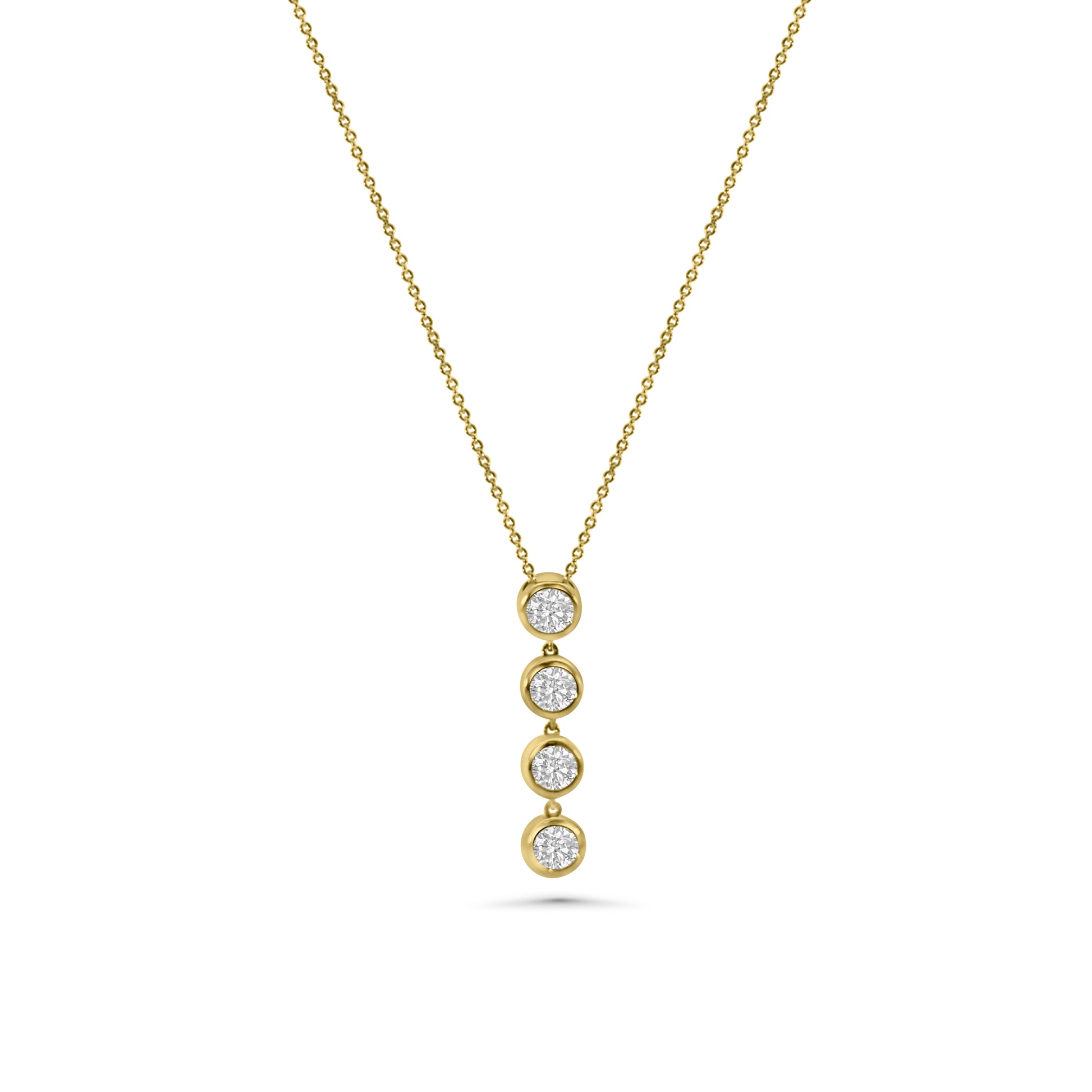 18kt Bezel Set Round Diamond Pendant