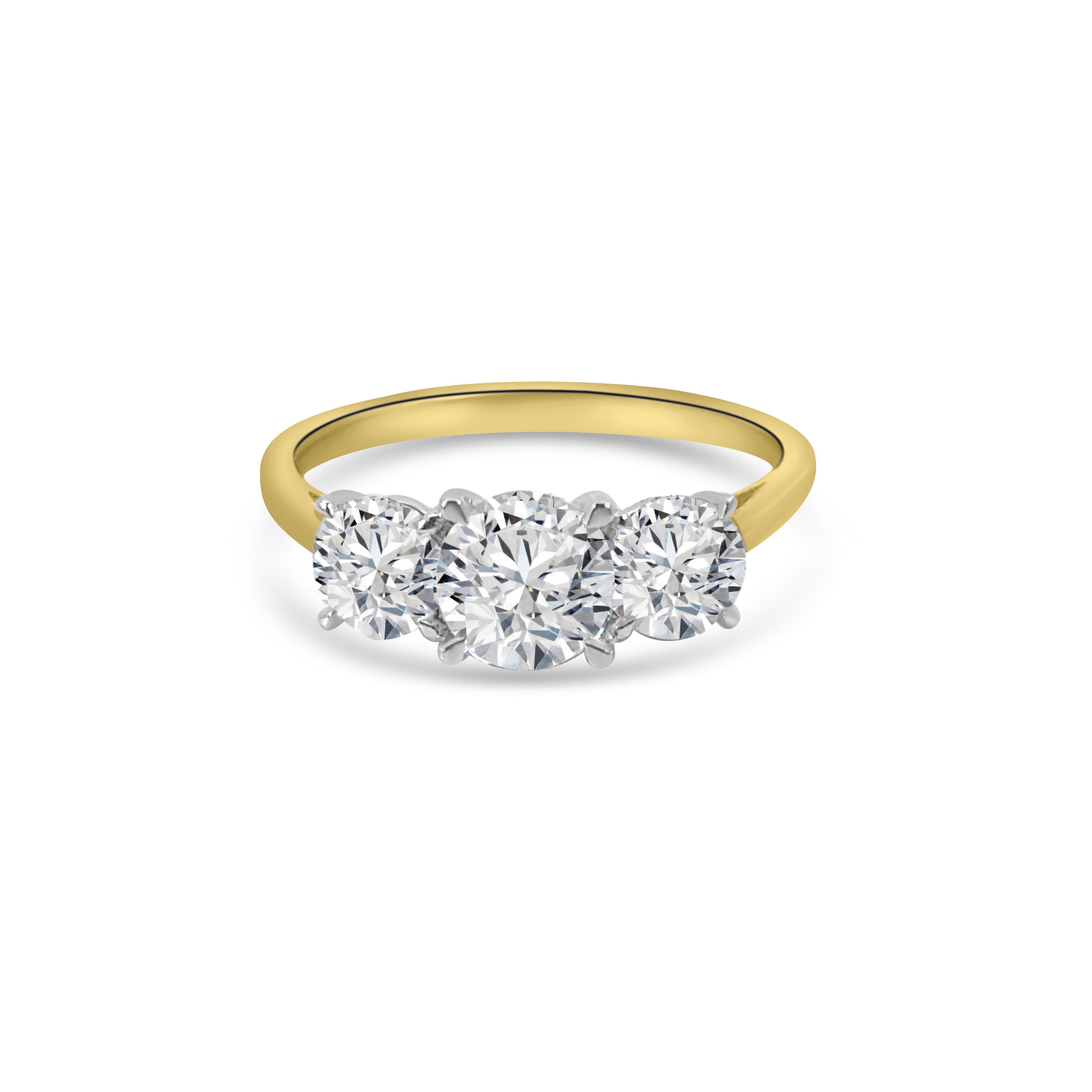 Lab Diamond 9kt Three Stone Engagement Ring