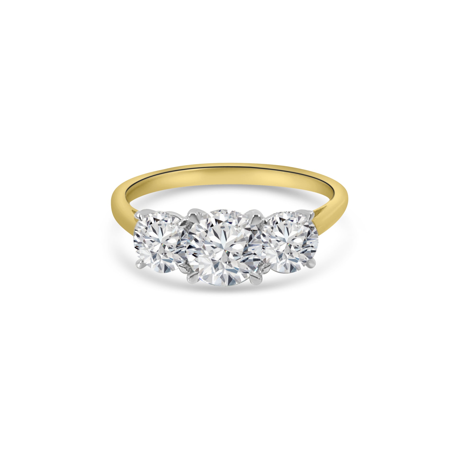 Lab Diamond 9kt Three Stone Engagement Ring