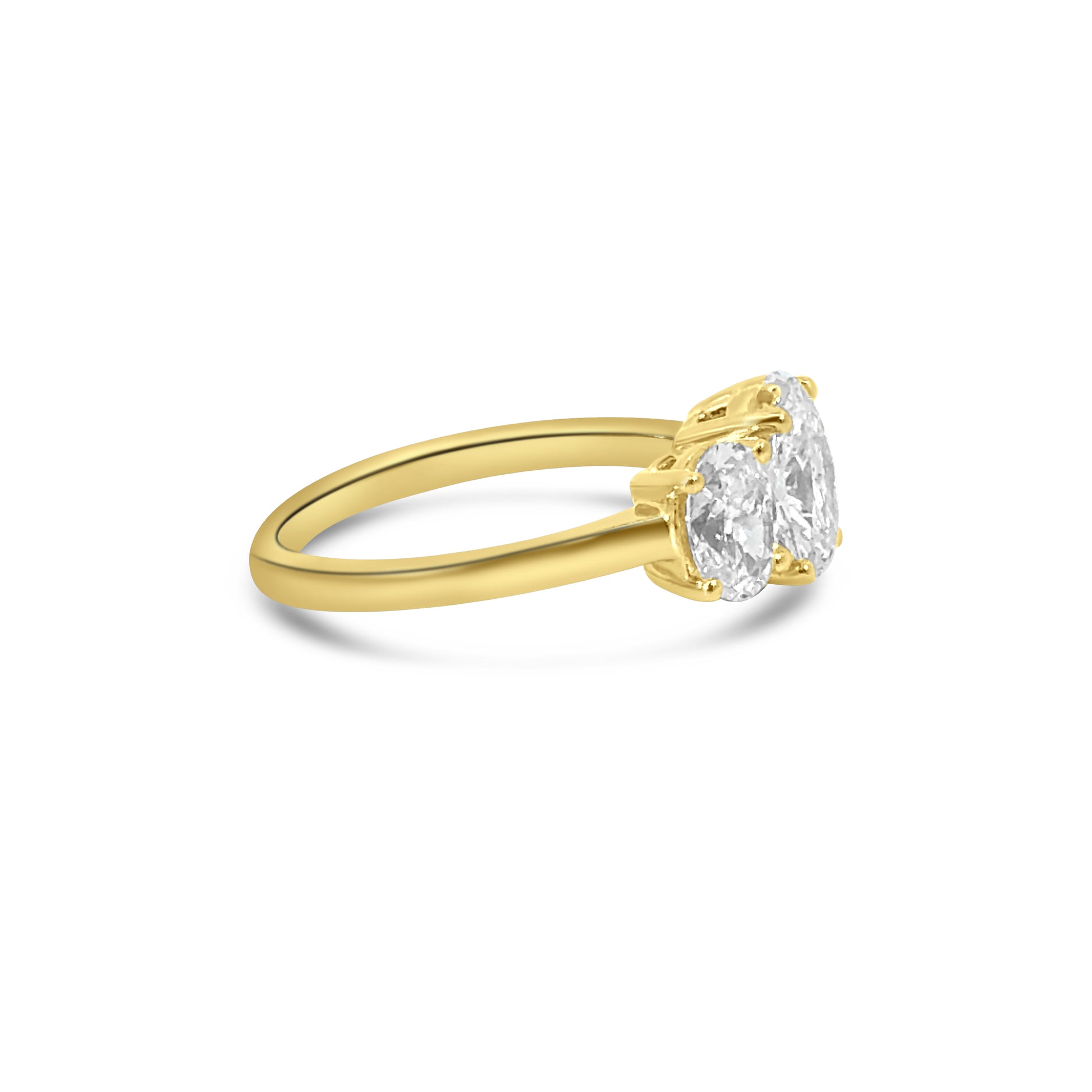 Lab Diamond 18kt Three Stone Engagement Ring