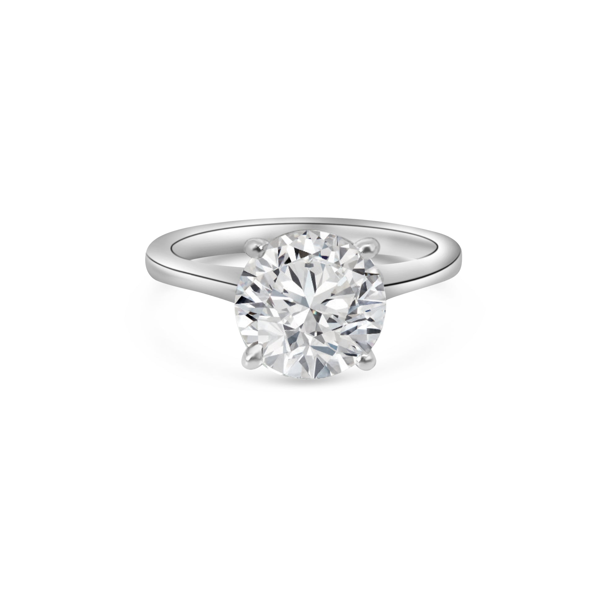 Lab Diamond Platinum Solitaire Engagement Ring 3ct