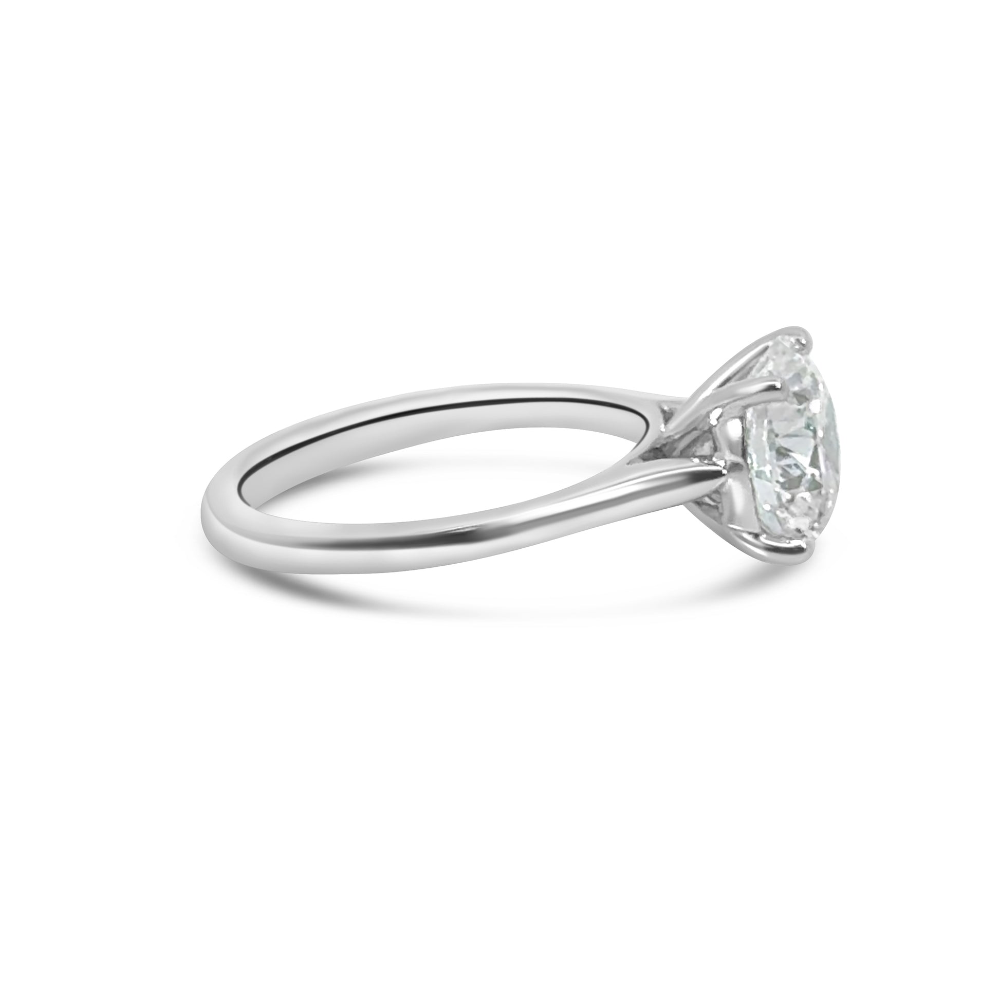 Lab Diamond Platinum Solitaire Engagement Ring 3ct