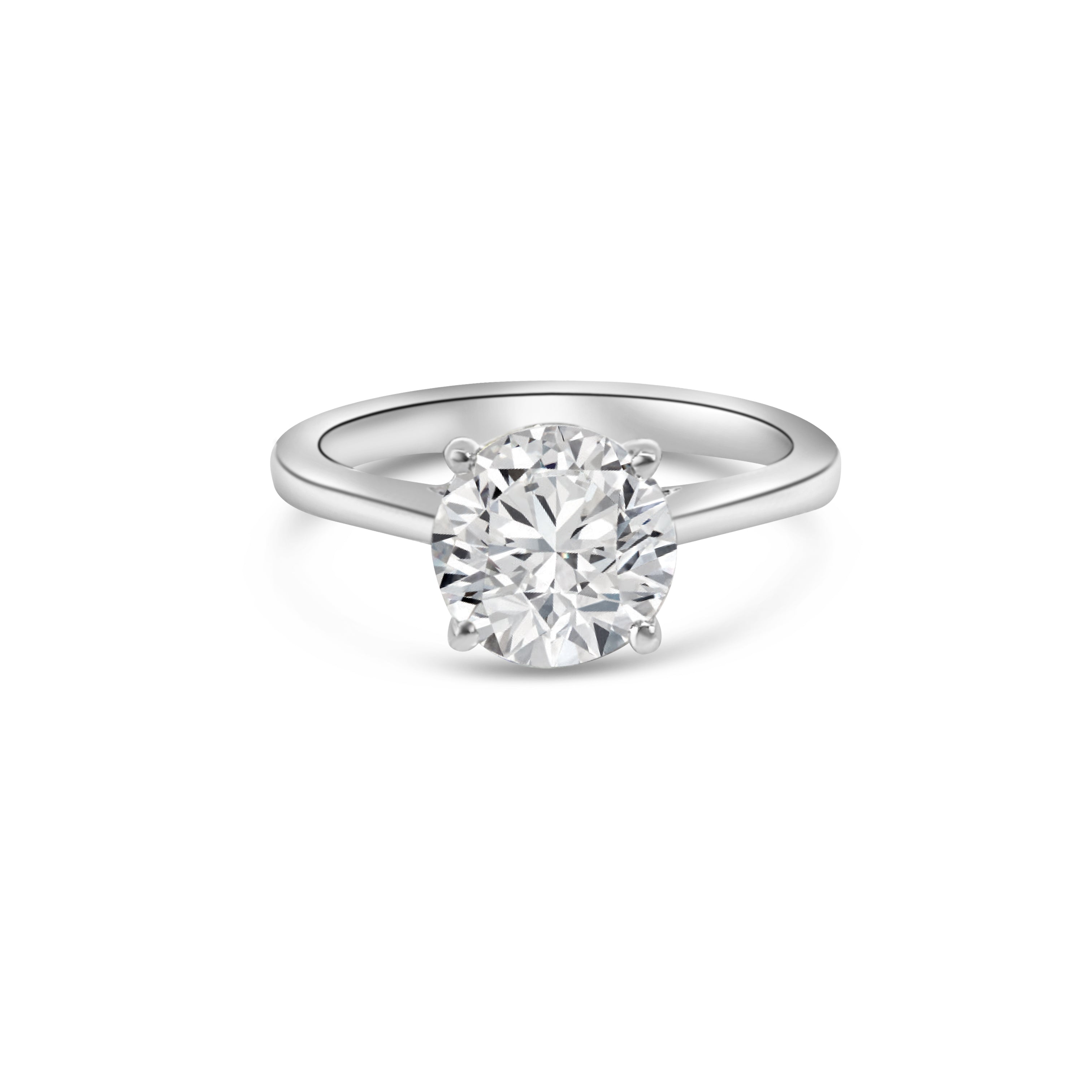 Lab Diamond Platinum Solitaire Engagement Ring 2ct