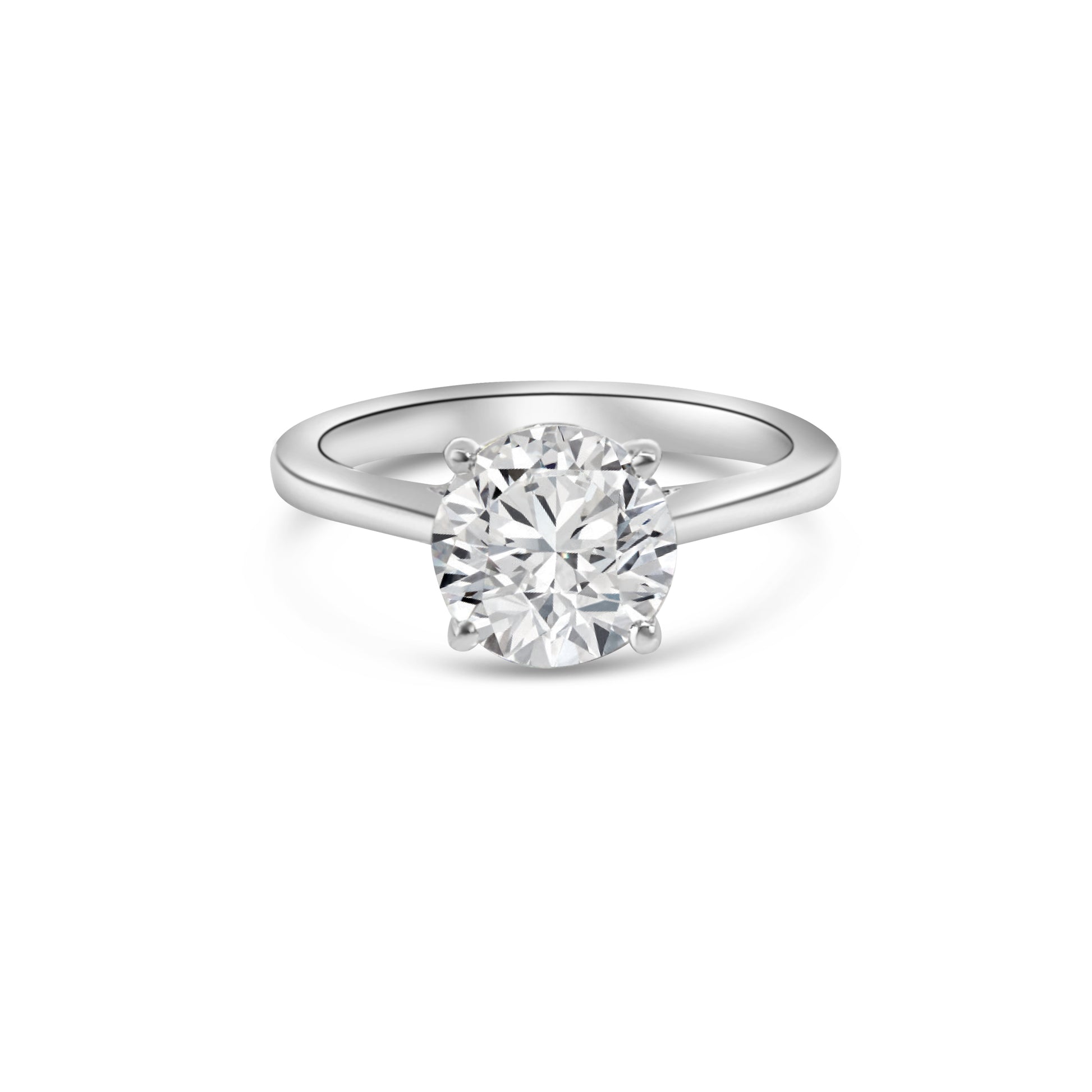 Lab Diamond Platinum Solitaire Engagement Ring 2ct