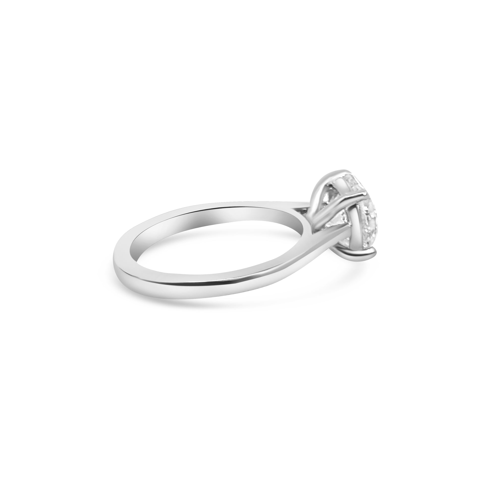 Lab Diamond Platinum Solitaire Engagement Ring 2ct