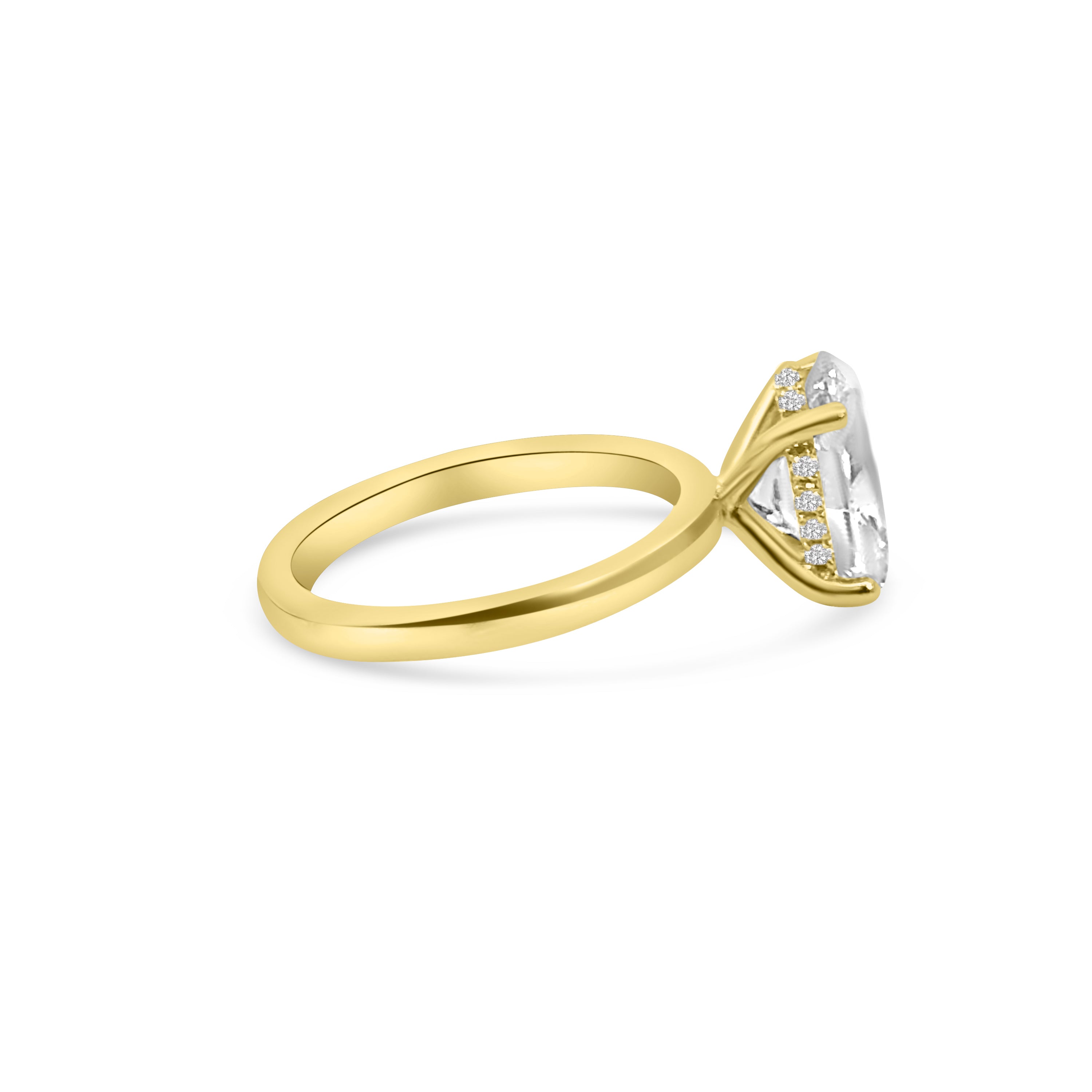 Lab Diamond 18kt Oval Solitaire Engagement Ring 3ct