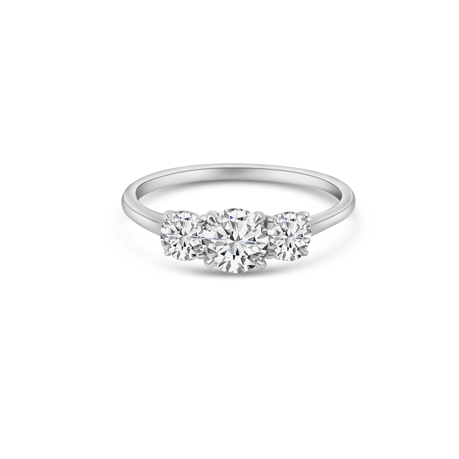 Lab Diamond 9kt Three Stone Engagement Ring
