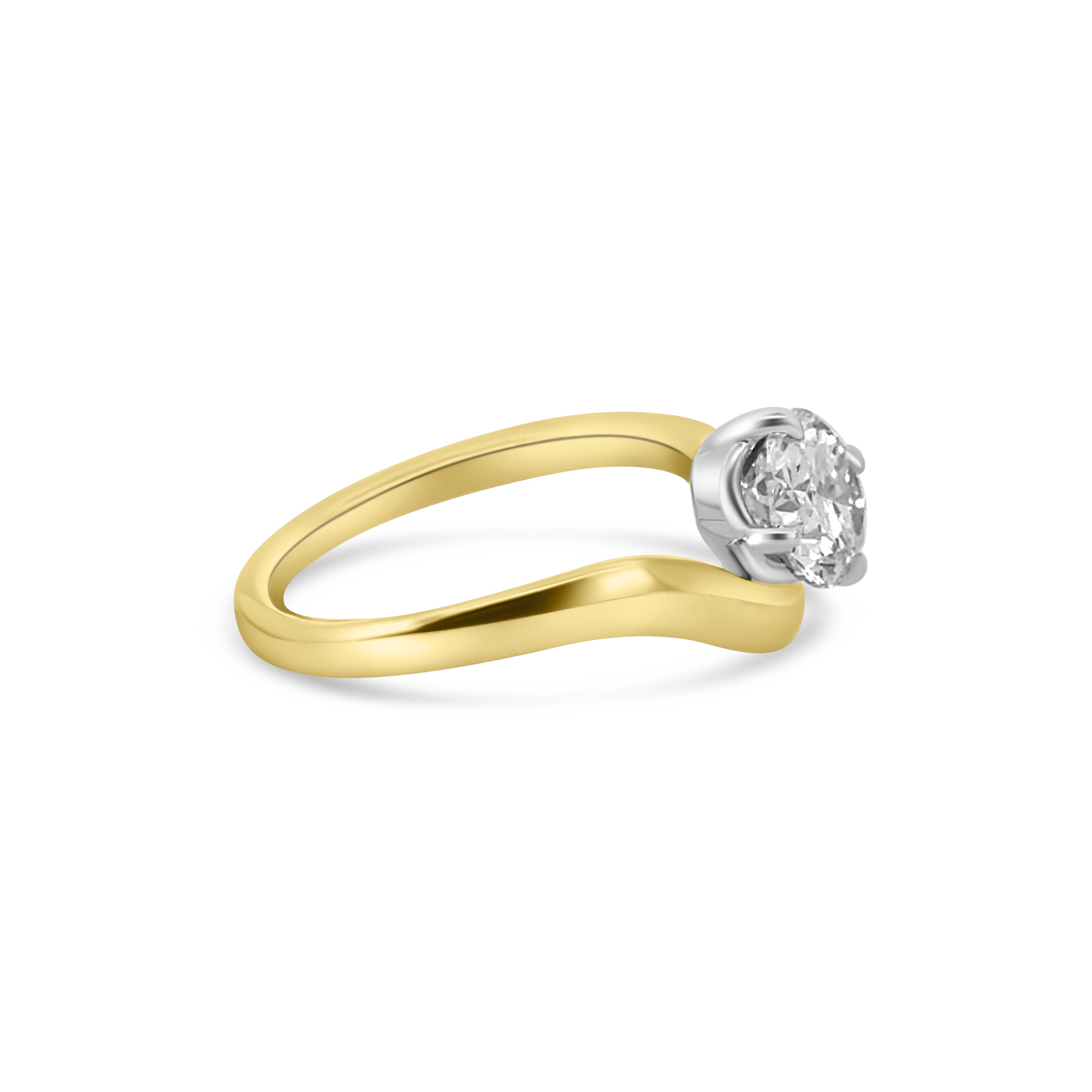 9kt Lab Grown Diamond Oval Wave Dress Ring