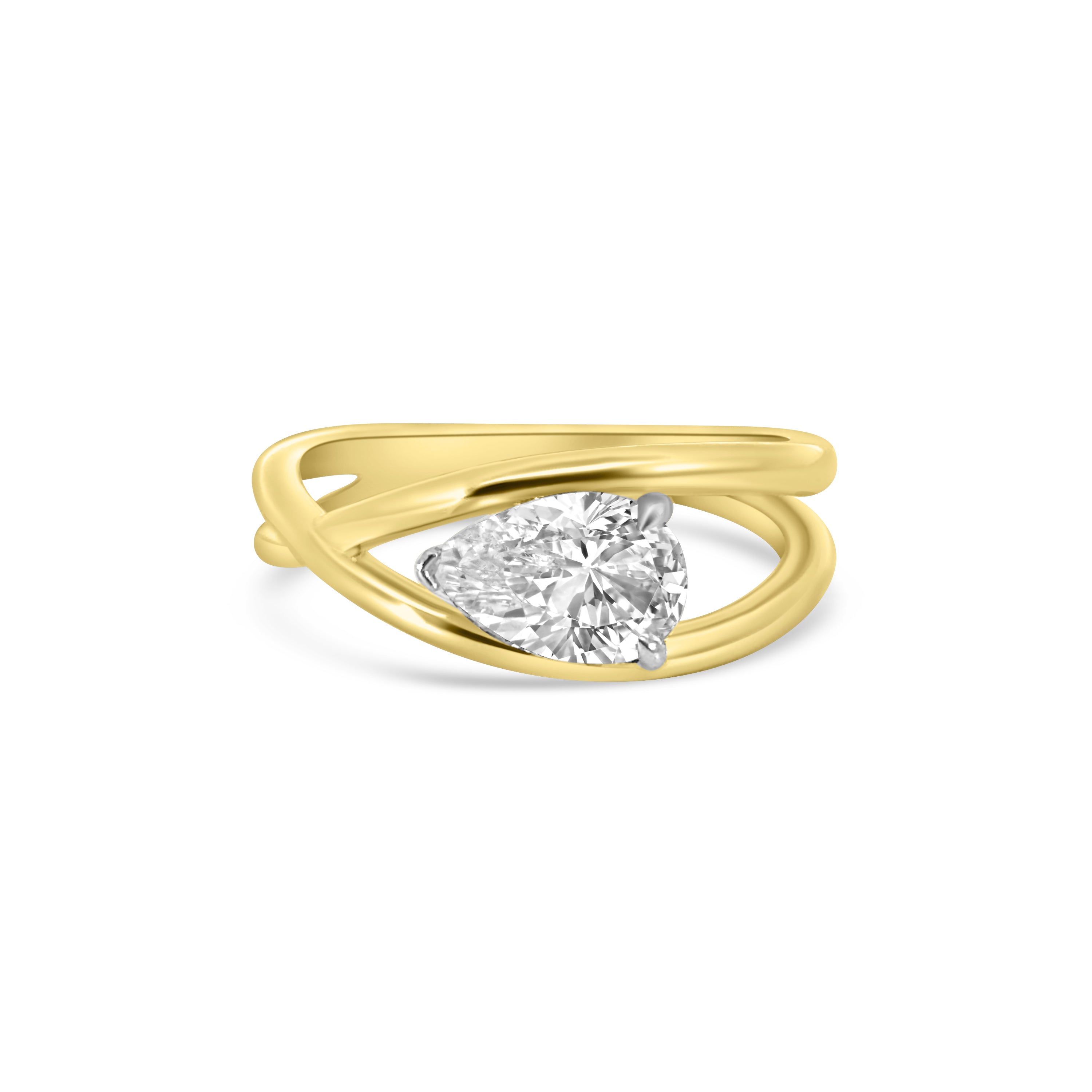 9kt Lab Grown Diamond Pear Dress Ring