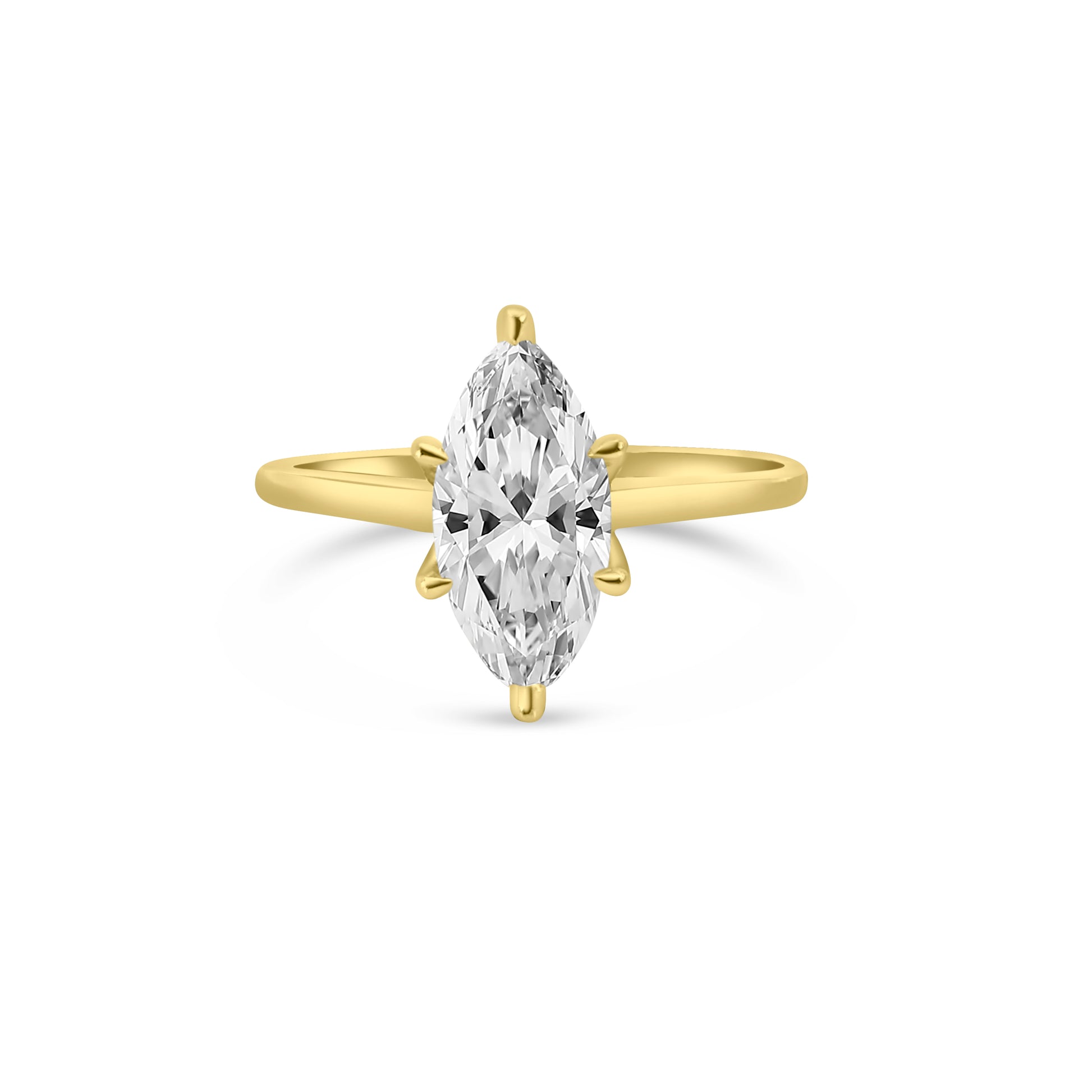 Lab Diamond 18kt Marquise Solitaire Engagement Ring