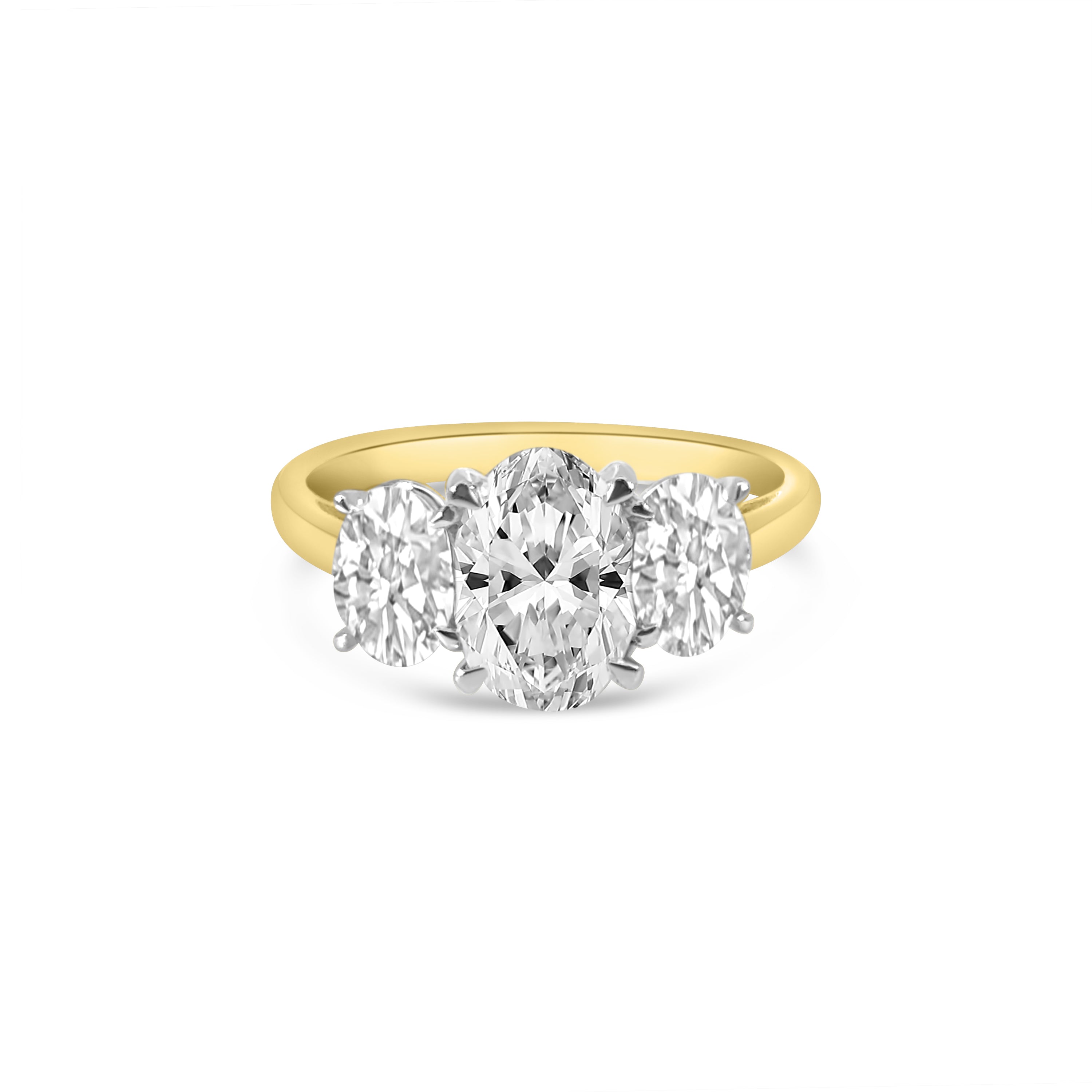 Lab Diamond 18kt Three Stone Engagement Ring