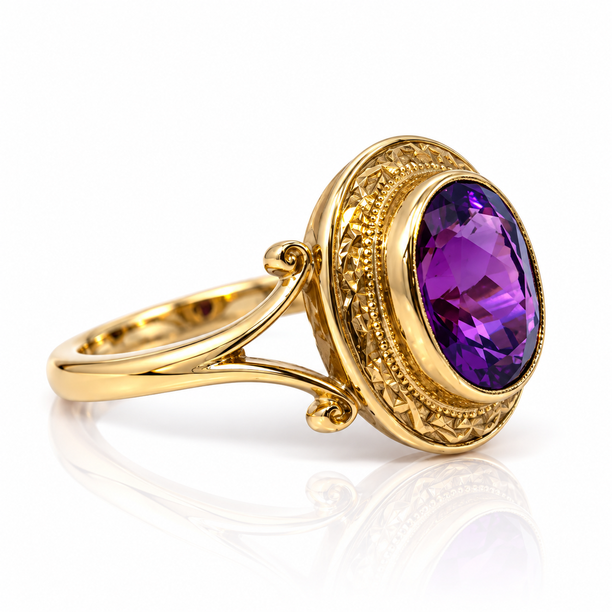 9kt Amethyst Dress Ring